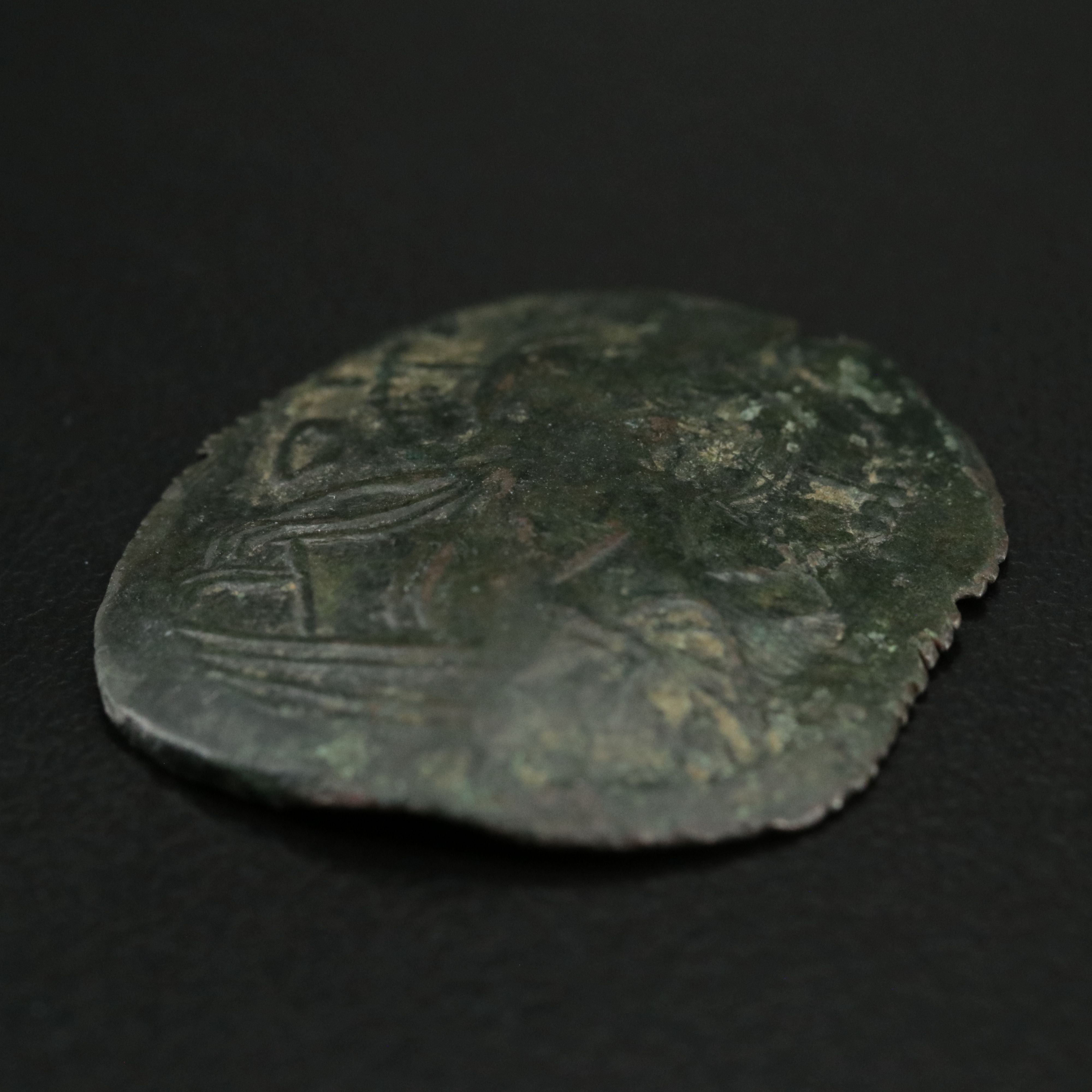 Empire of Nicaea, Thessalonika Billon Trachy Coin of John III, ca. 1249 A.D.