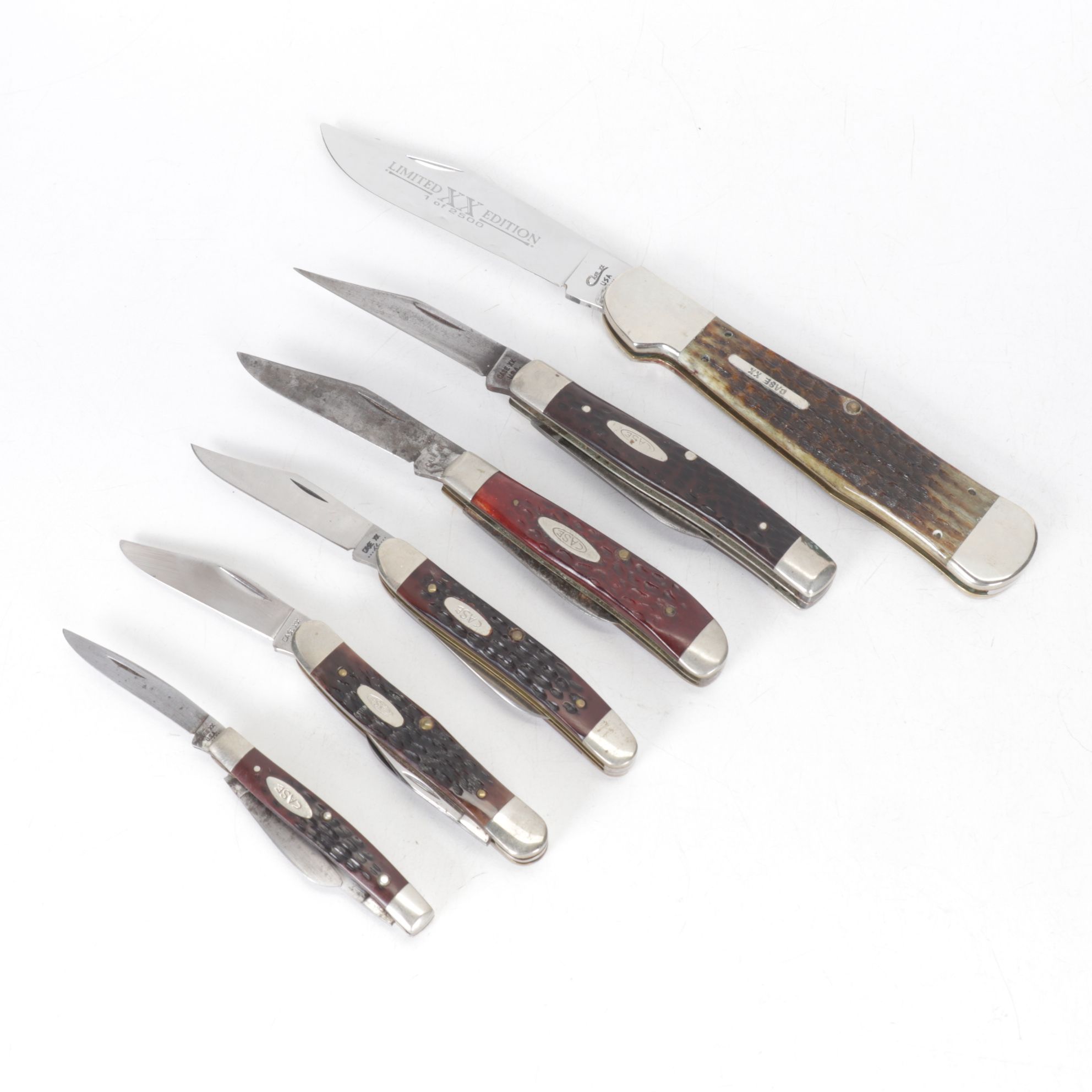 Case C61050 SS Limited Edition Folding Knife with Five Other Case Folding Knives