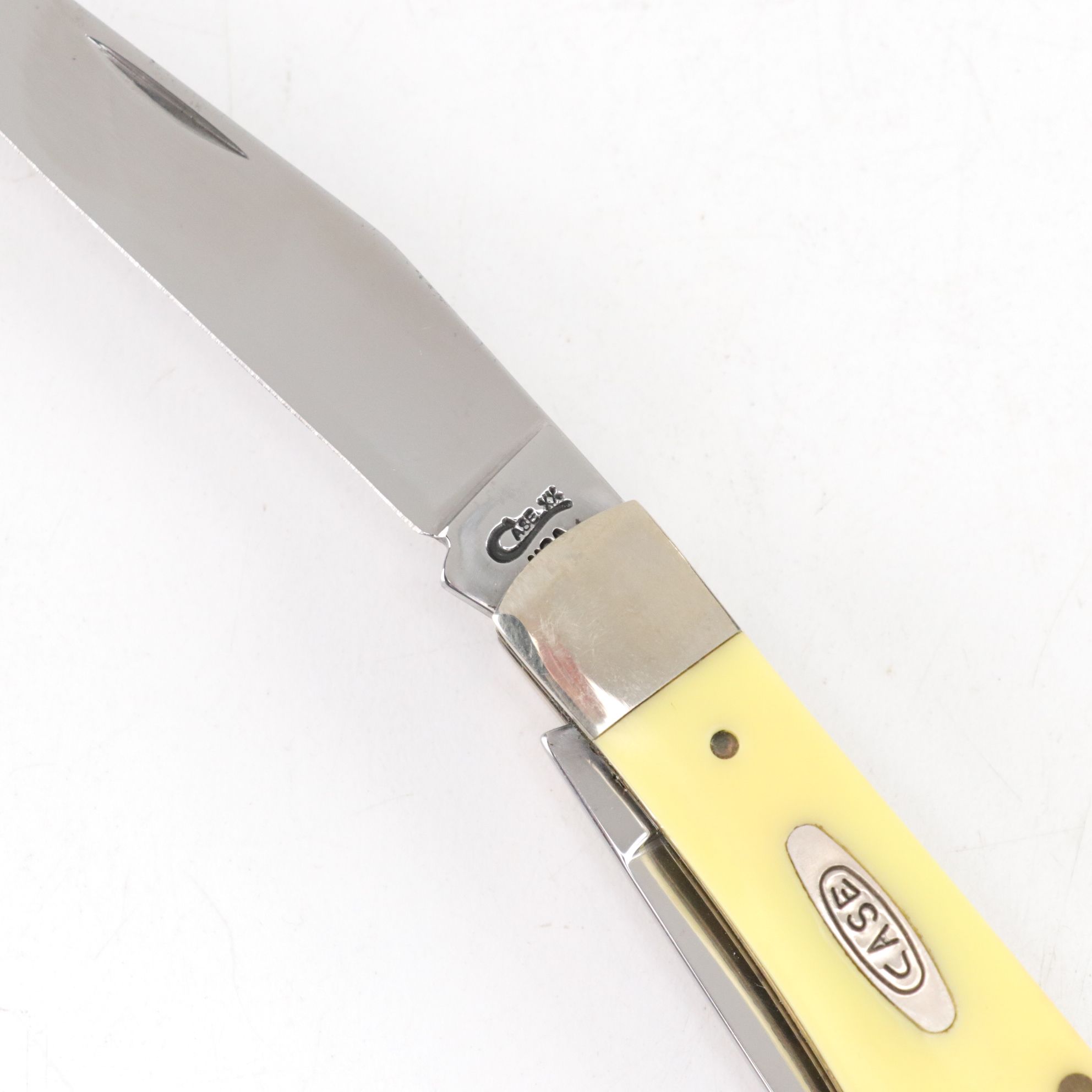 Three Case Yellow Handle Folding Knives, Mid to Late 20th Century