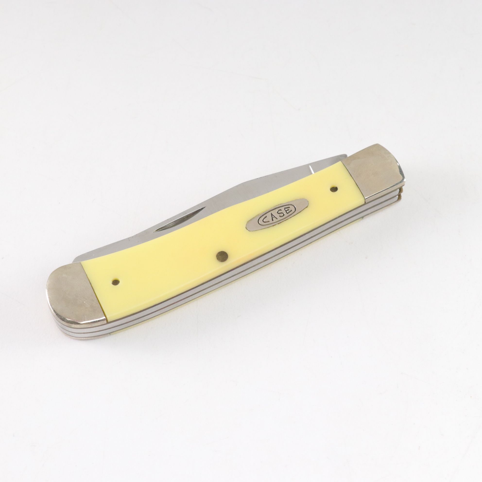 Three Case Yellow Handle Folding Knives, Mid to Late 20th Century