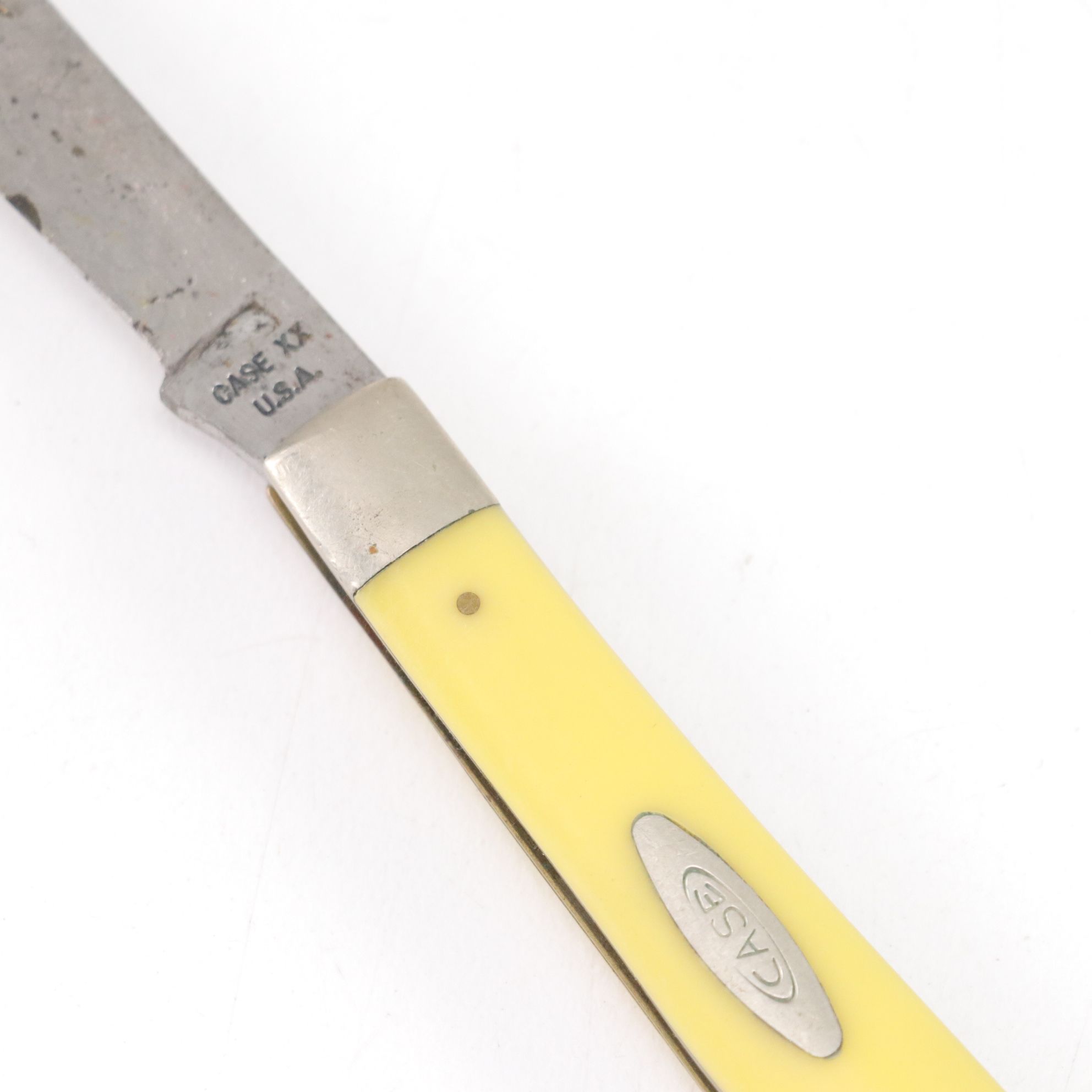 Three Case Yellow Handle Folding Knives, Mid to Late 20th Century