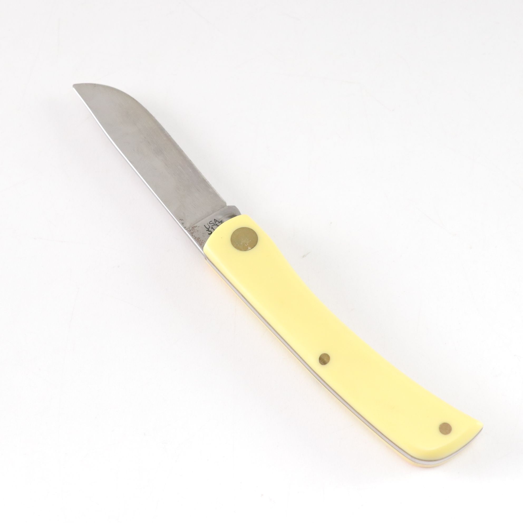 Three Case Yellow Handle Folding Knives, Mid to Late 20th Century