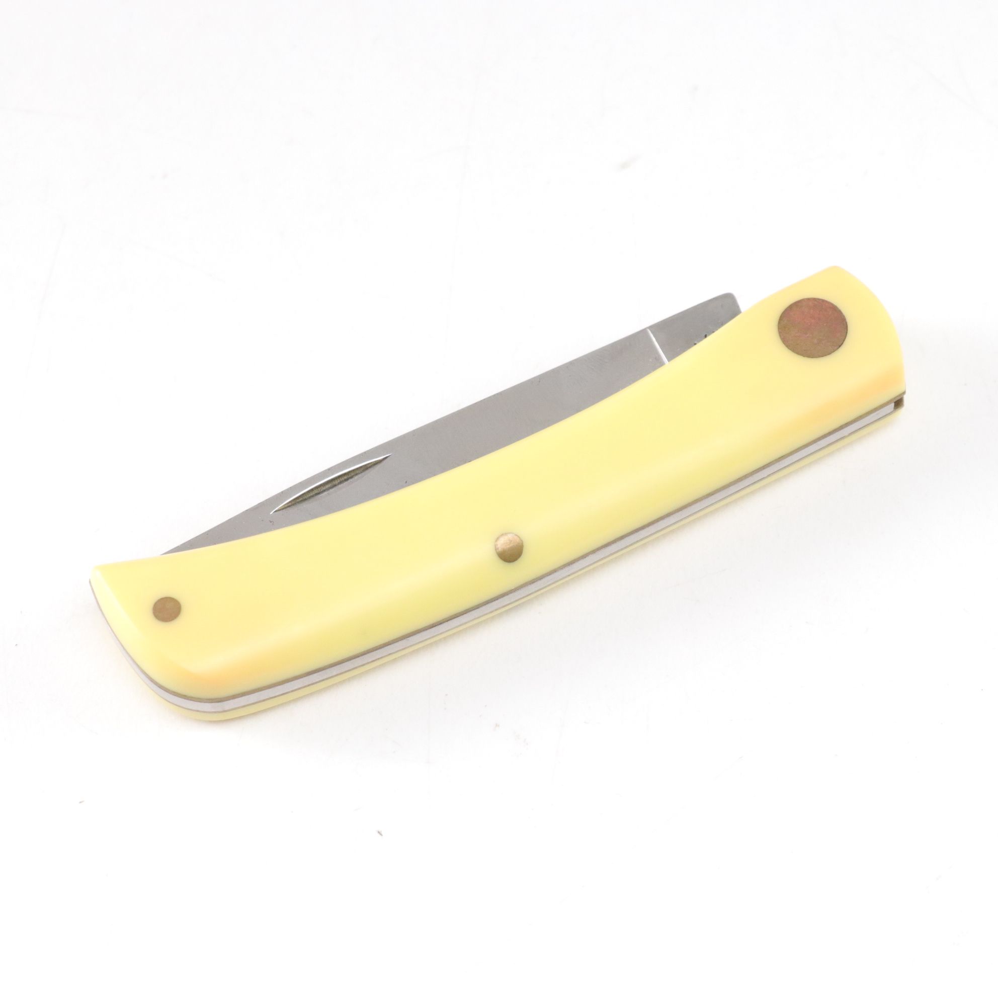 Three Case Yellow Handle Folding Knives, Mid to Late 20th Century