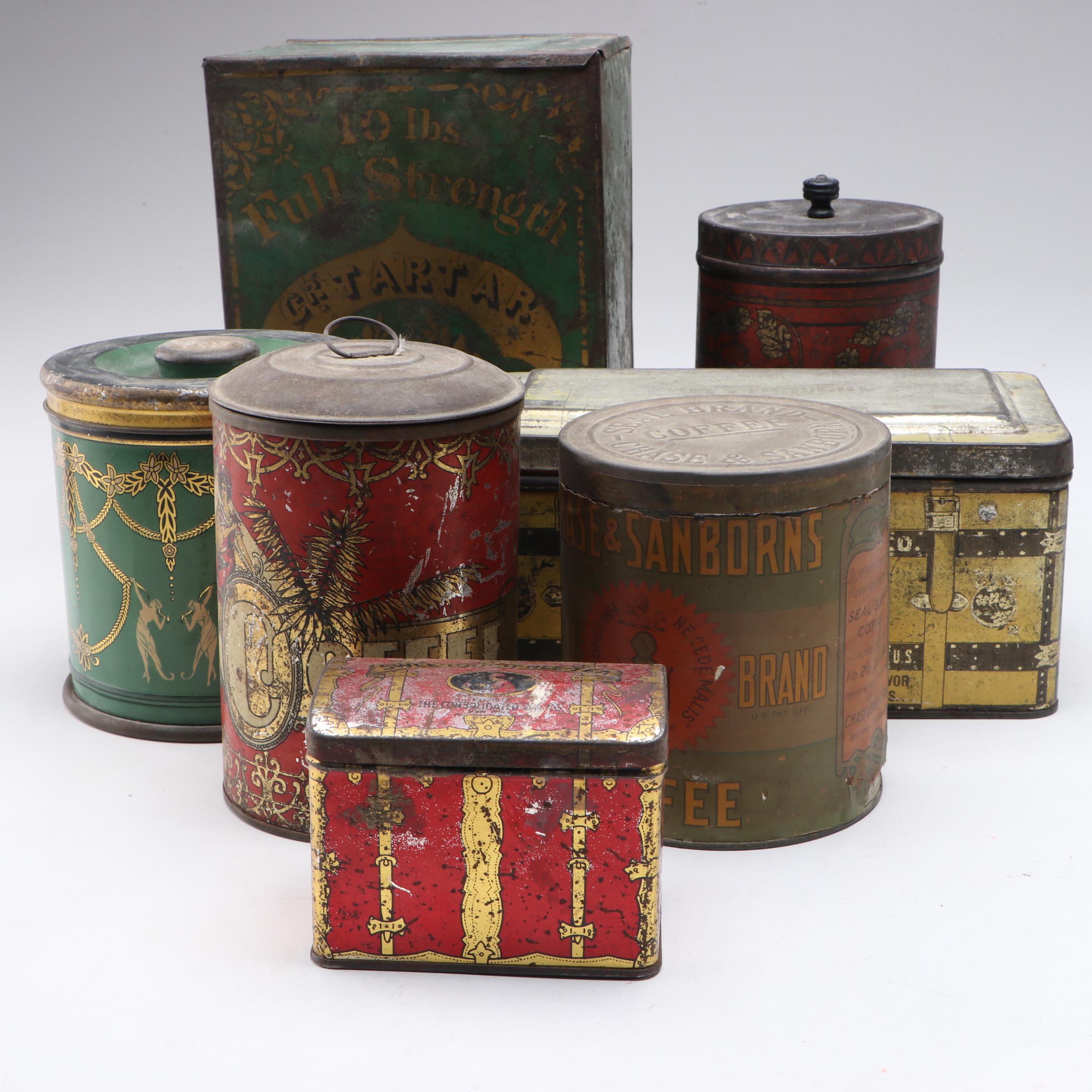 Chase & Sanborns, Swee-Touch-Nee Tea and More Tins, Late 19th/ Early 20th C.