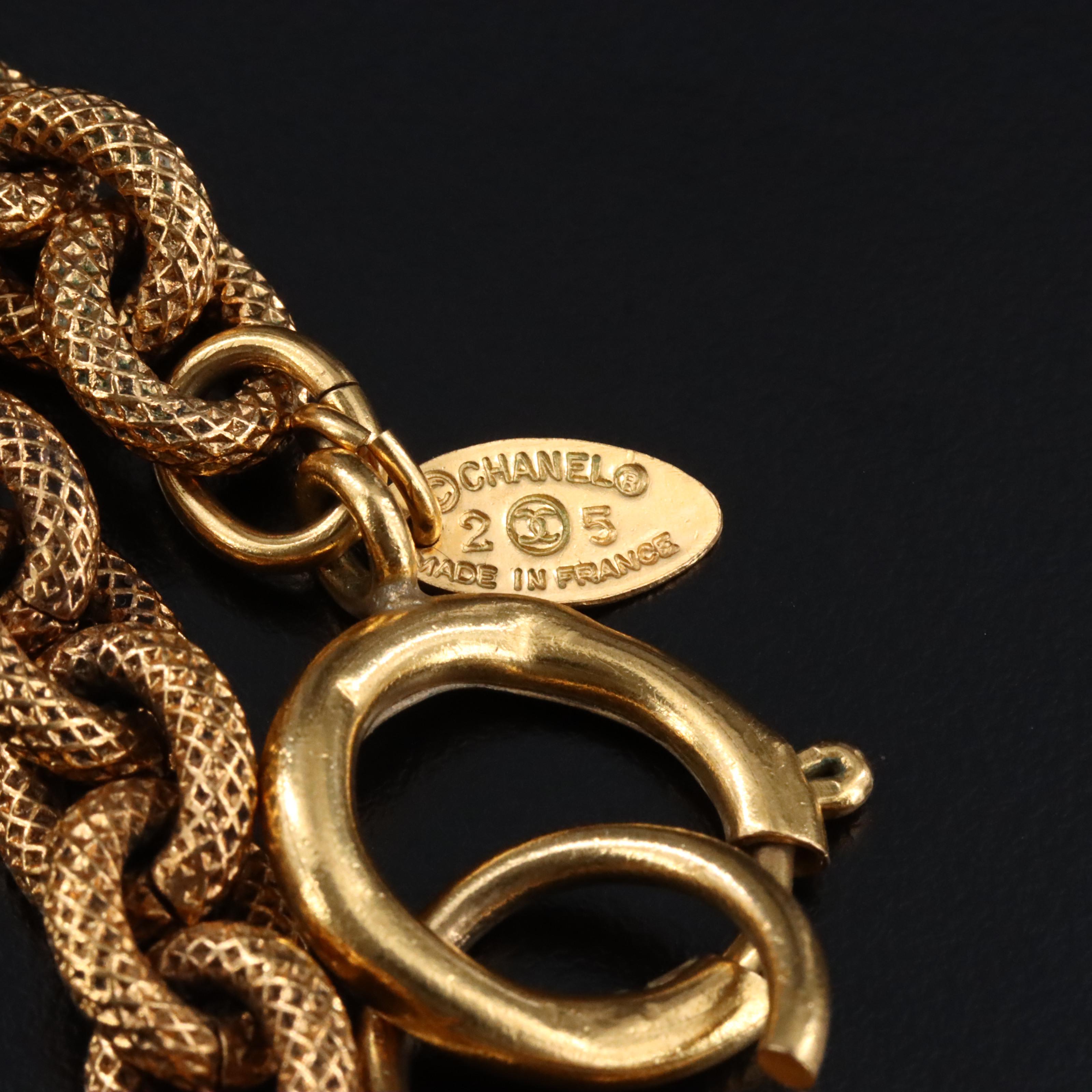 Chanel CC Strass Crystal Chunky Cross Necklace 1986