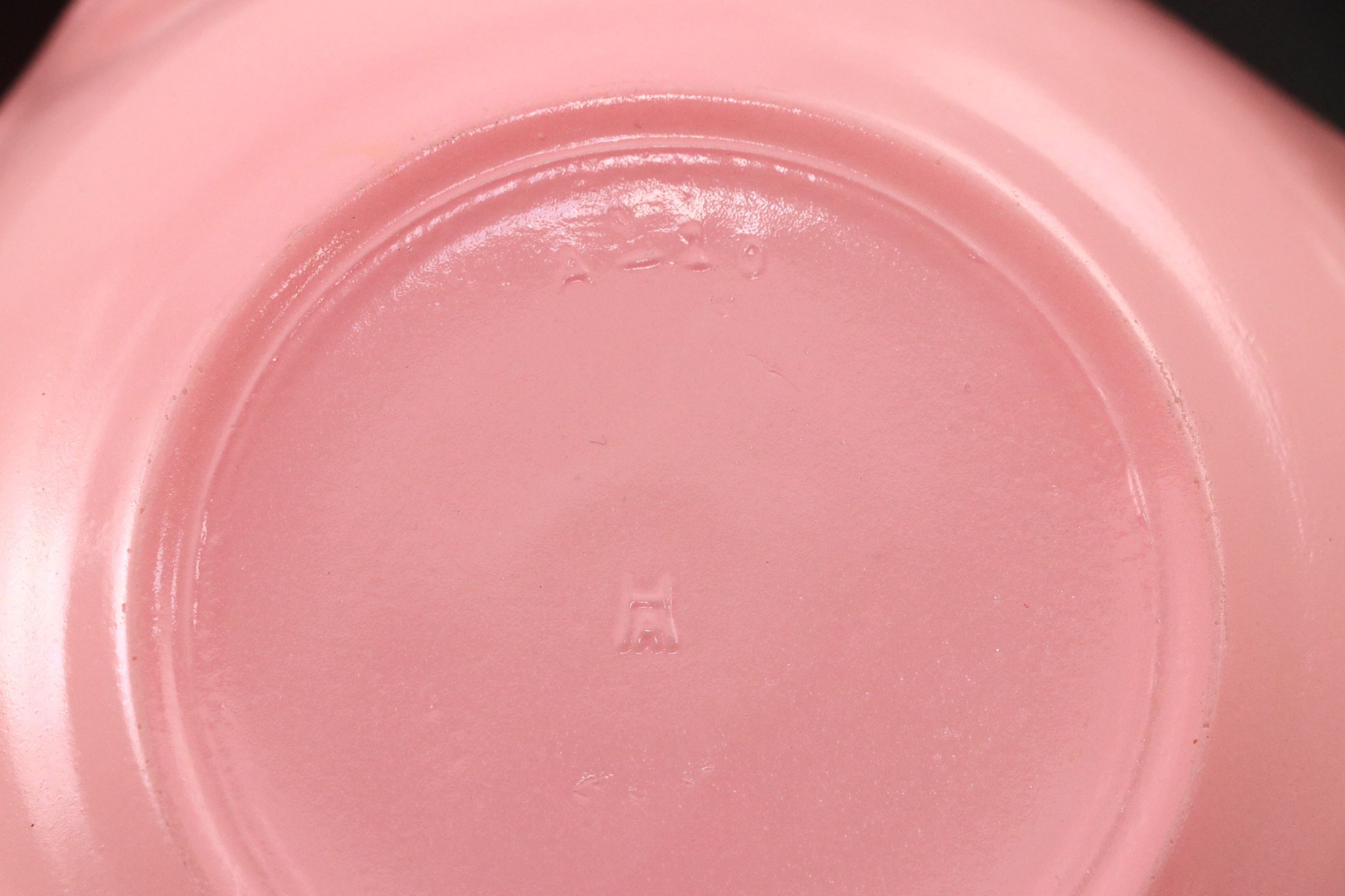 Hazel Atlas "Ripple Pink" Milk Glass Dinnerware, Mid-20th C.
