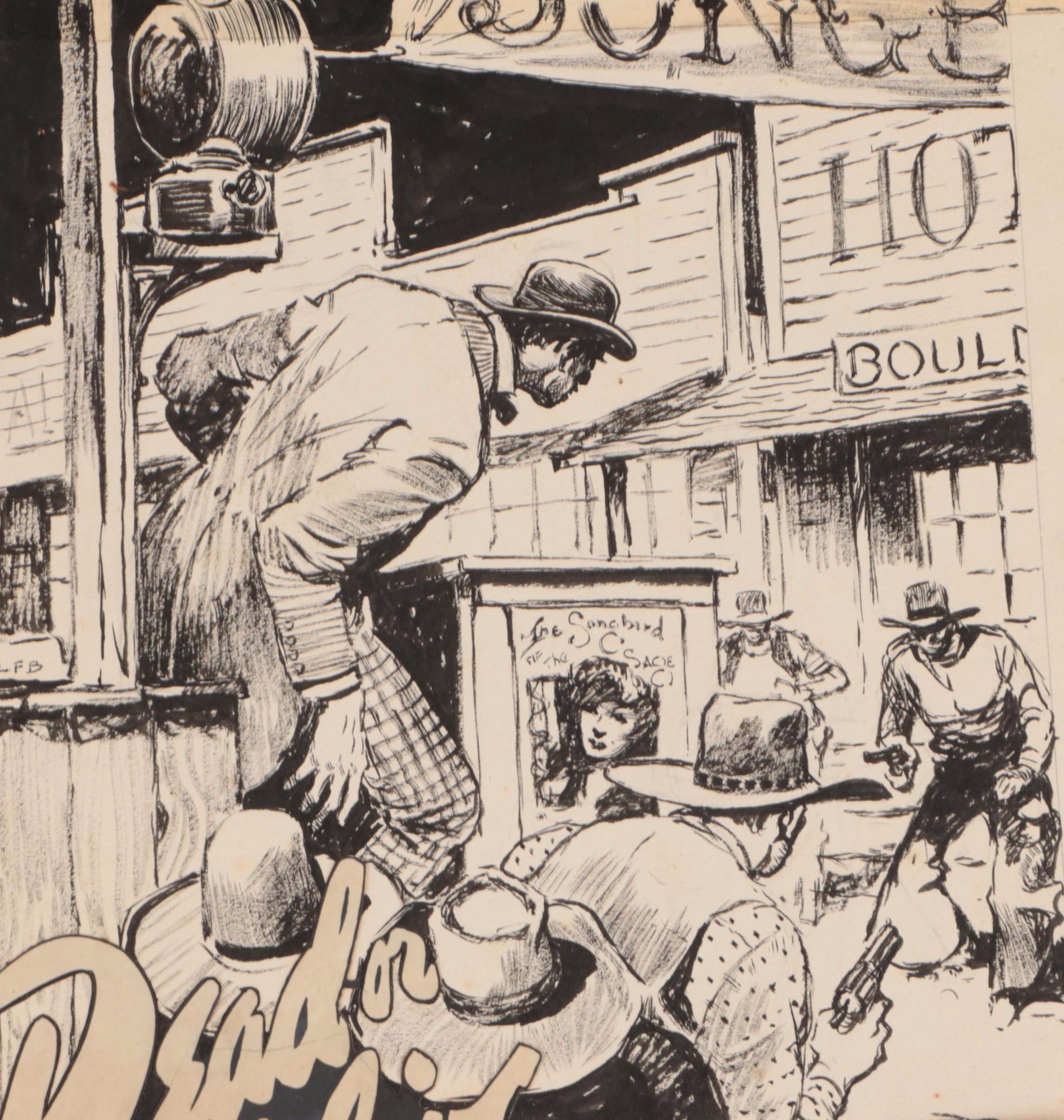 Lorence F. Bjorklund Pulp Art Illustrations in Western Genre Fiction, Mid-20th C