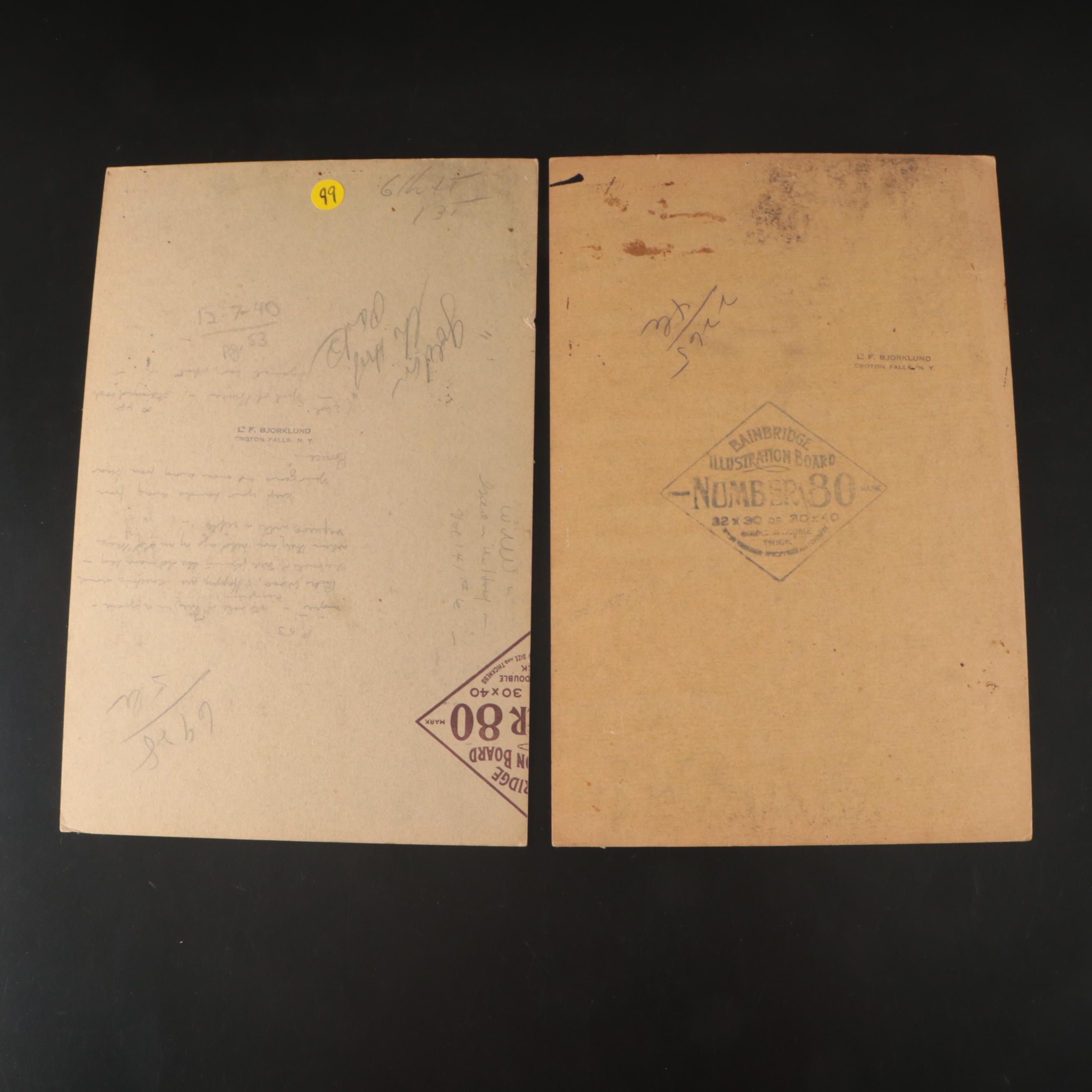 Lorence F. Bjorklund Pulp Art Illustrations in Western Genre Fiction, Mid-20th C