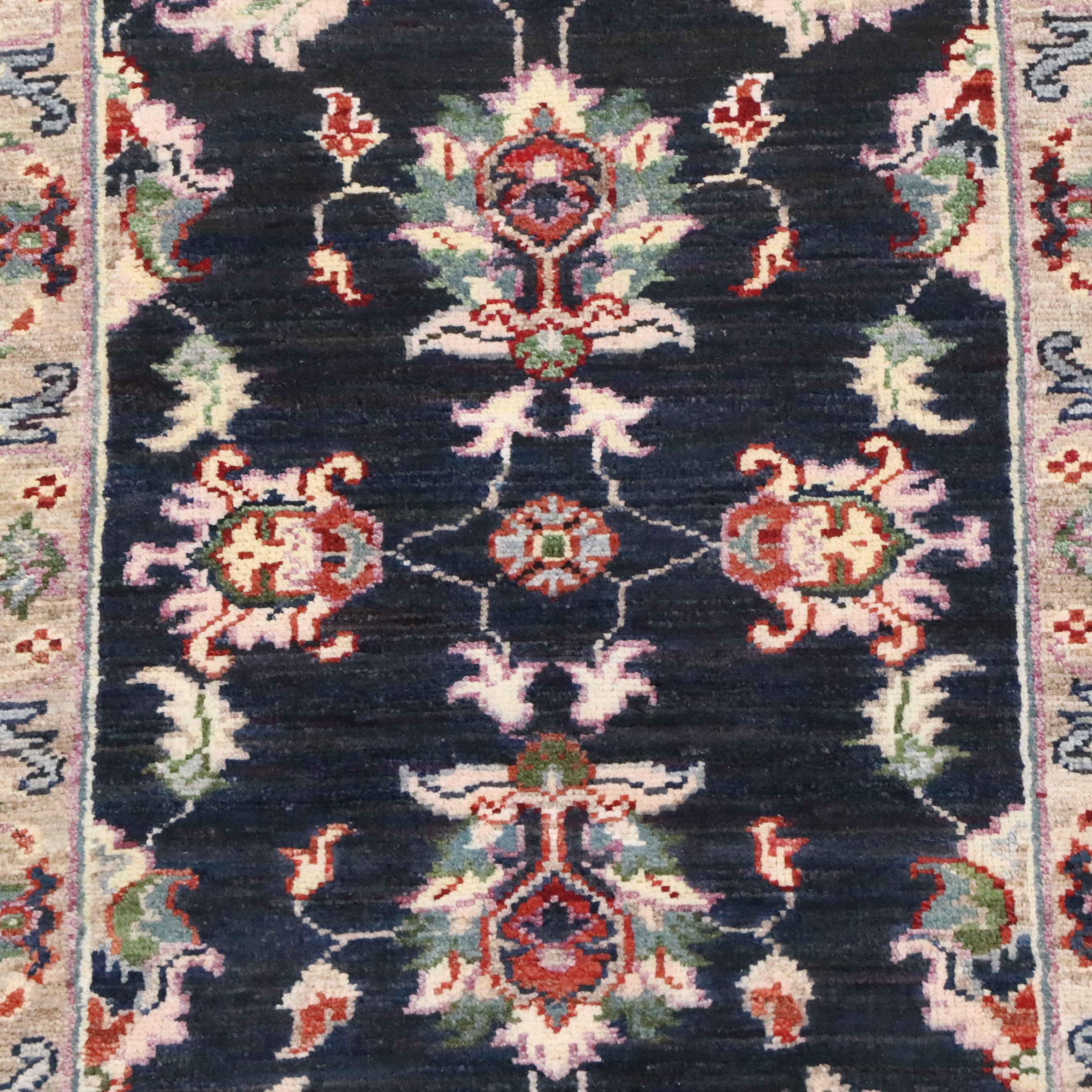 2' x 3'1 Hand-Knotted Indian Agra Accent Rug