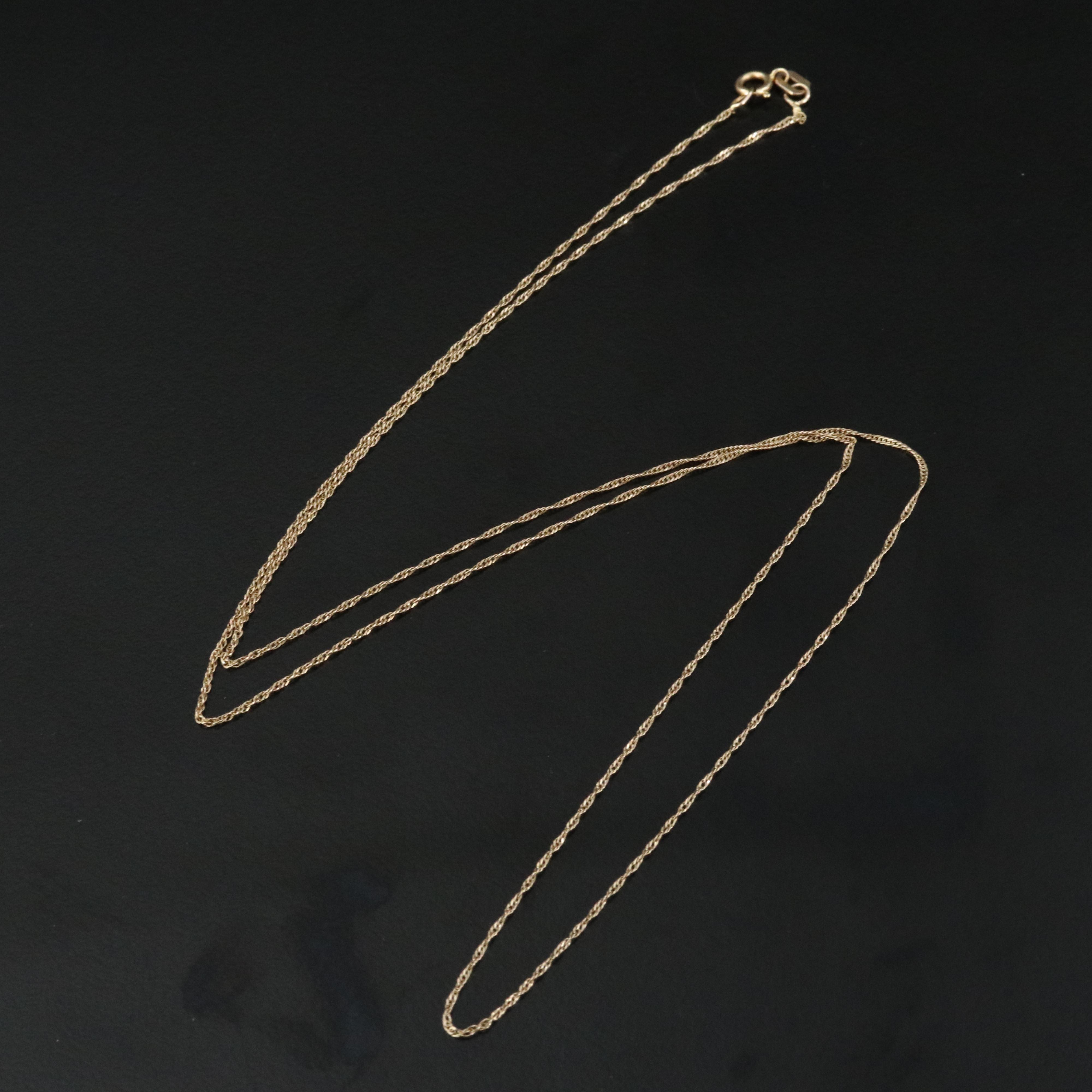 14K Singapore Chain Necklace