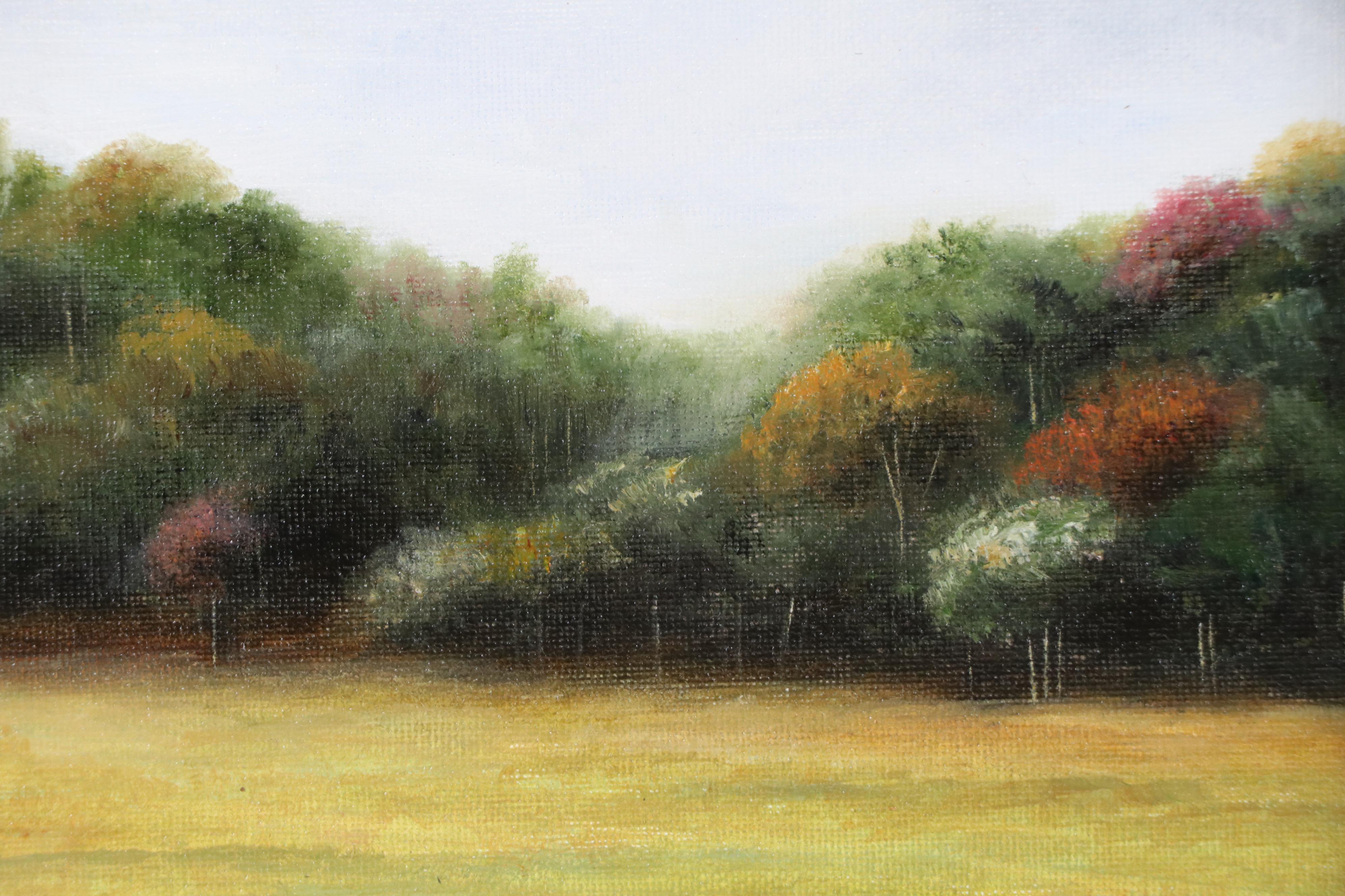 Houra Alghizzi Landscape  Painting "Late Summer Trees," 2025