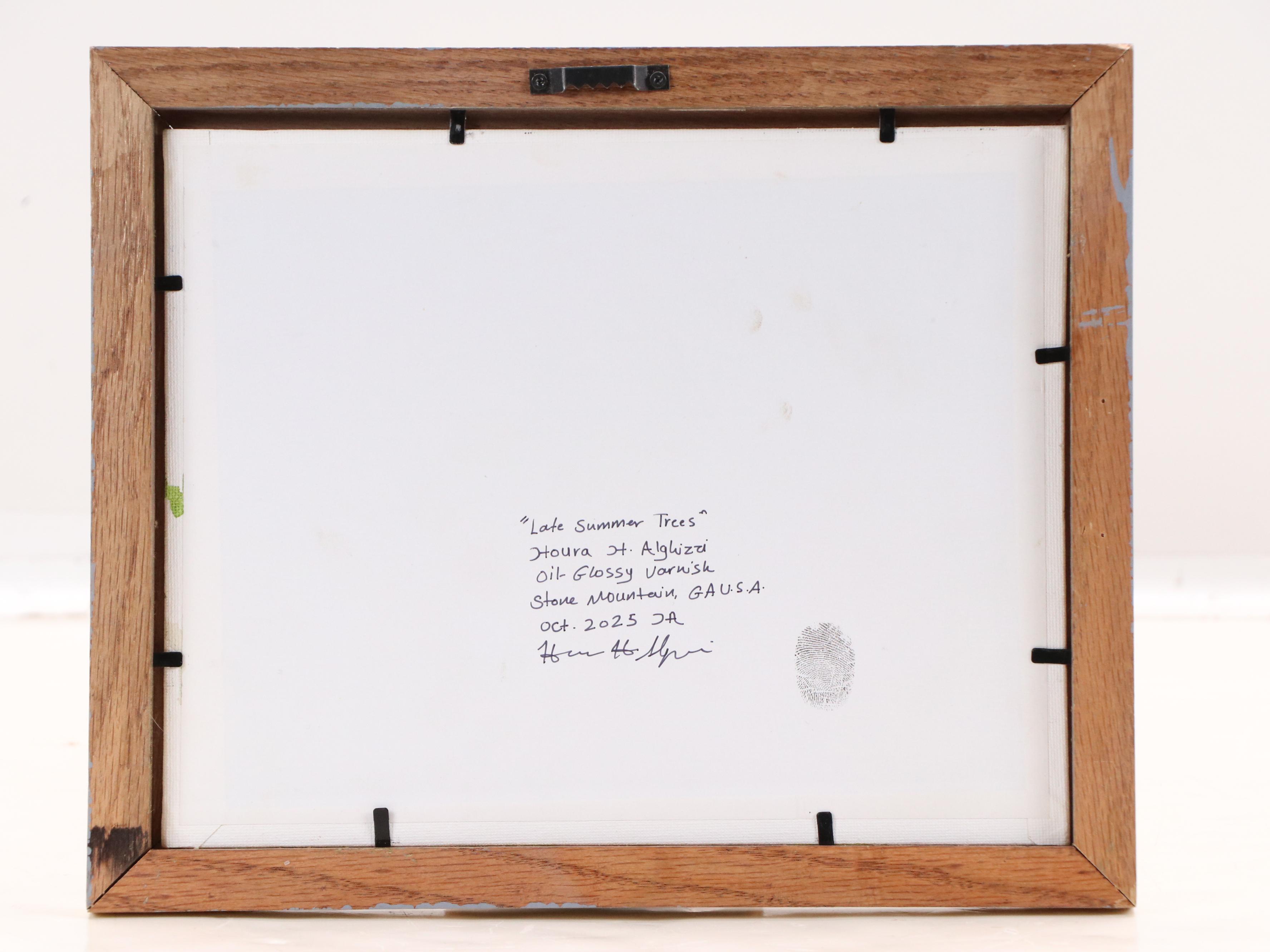 Houra Alghizzi Landscape  Painting "Late Summer Trees," 2025