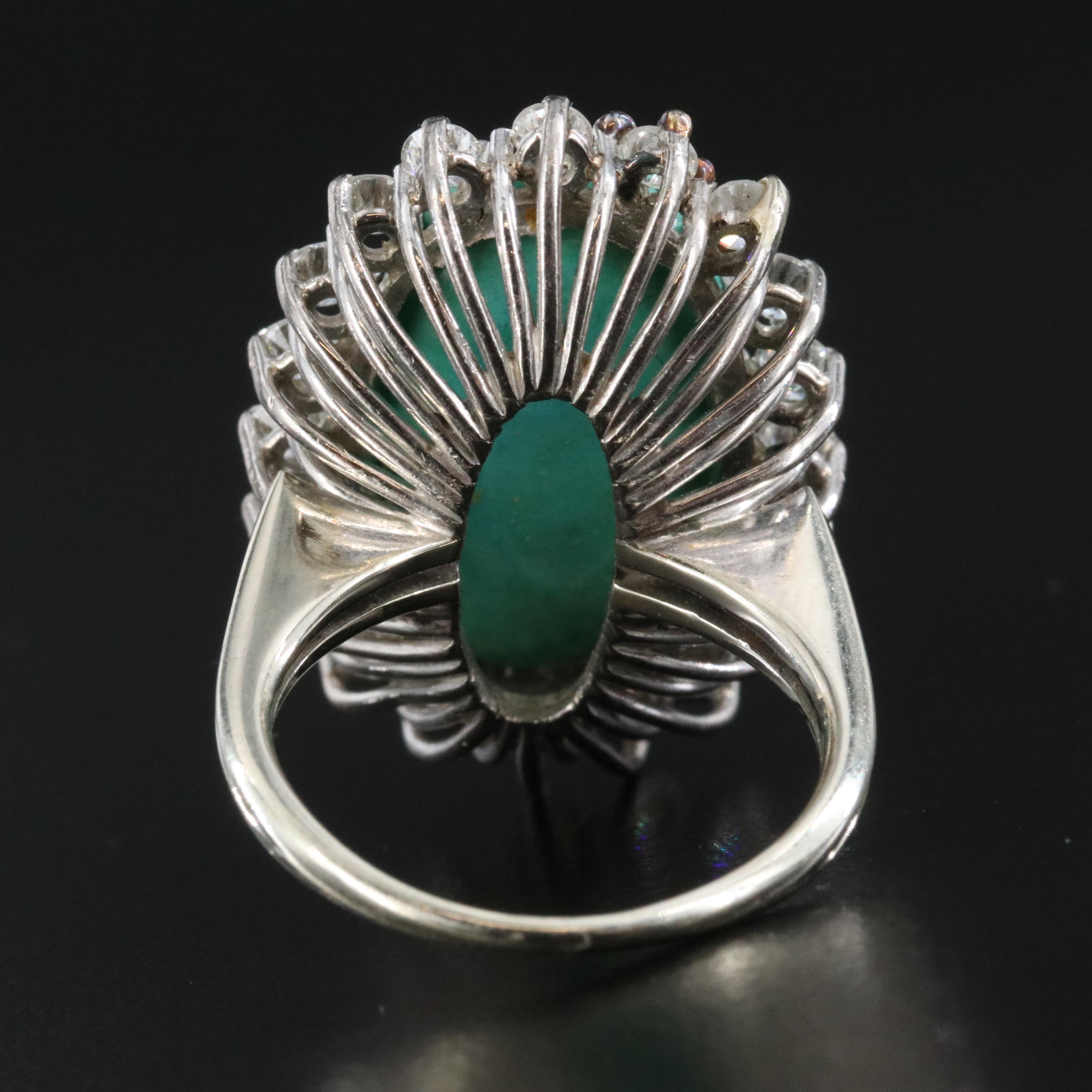 18K Turquoise and 1.05 CTW Diamond Ring