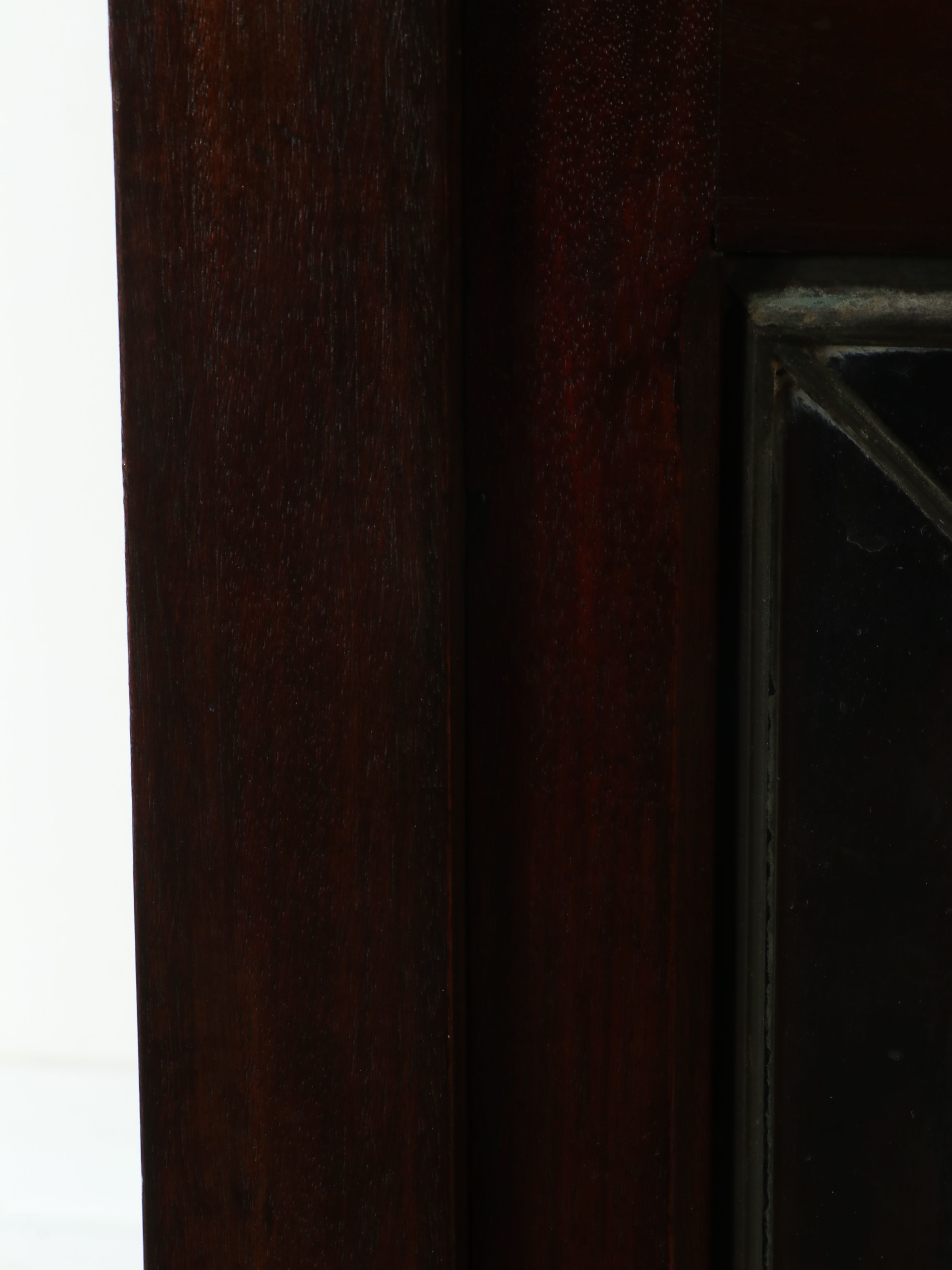 Shop of The Crafters Panel Glass and Mahogany Grandfather Clock