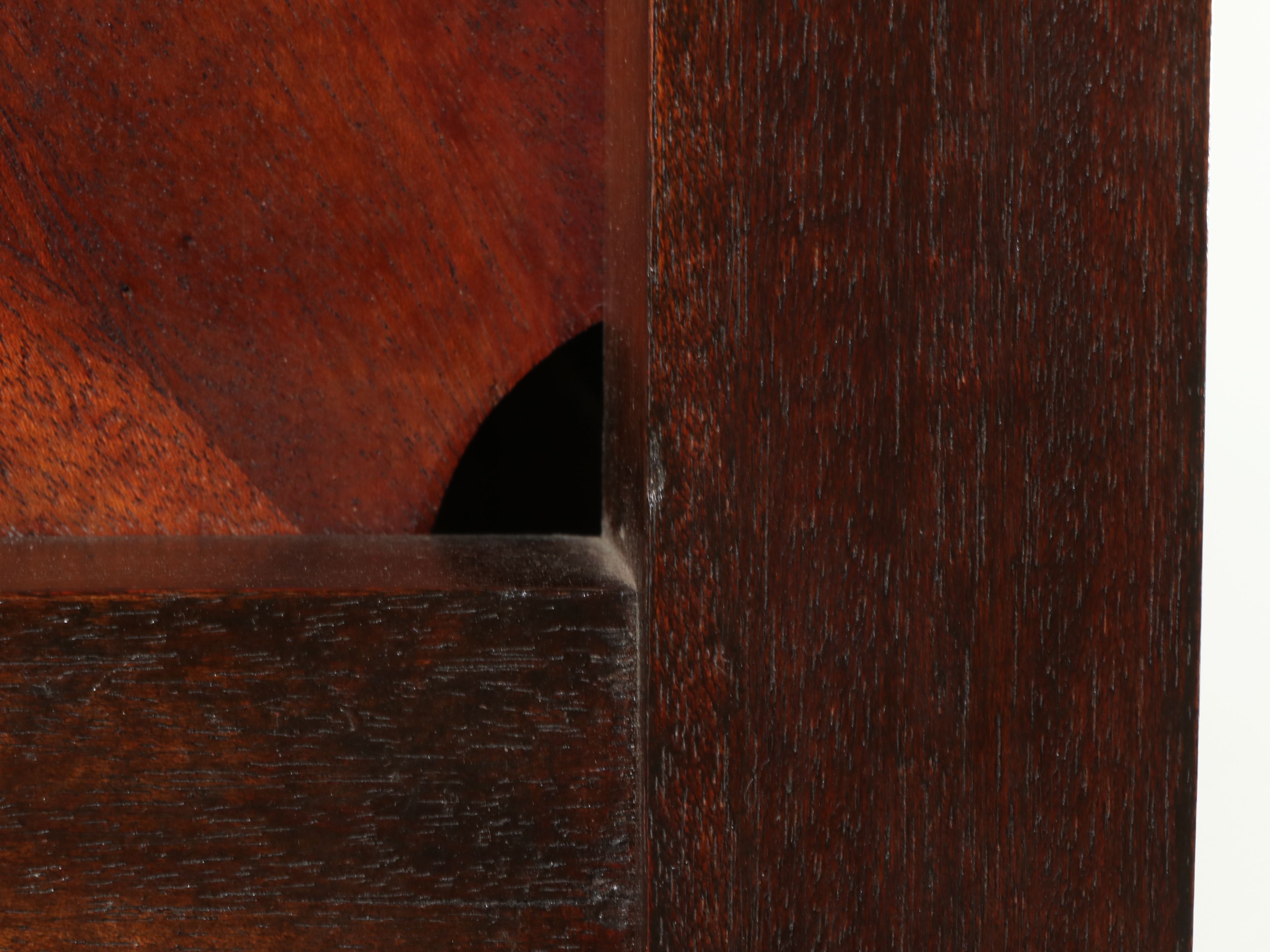 Shop of The Crafters Panel Glass and Mahogany Grandfather Clock