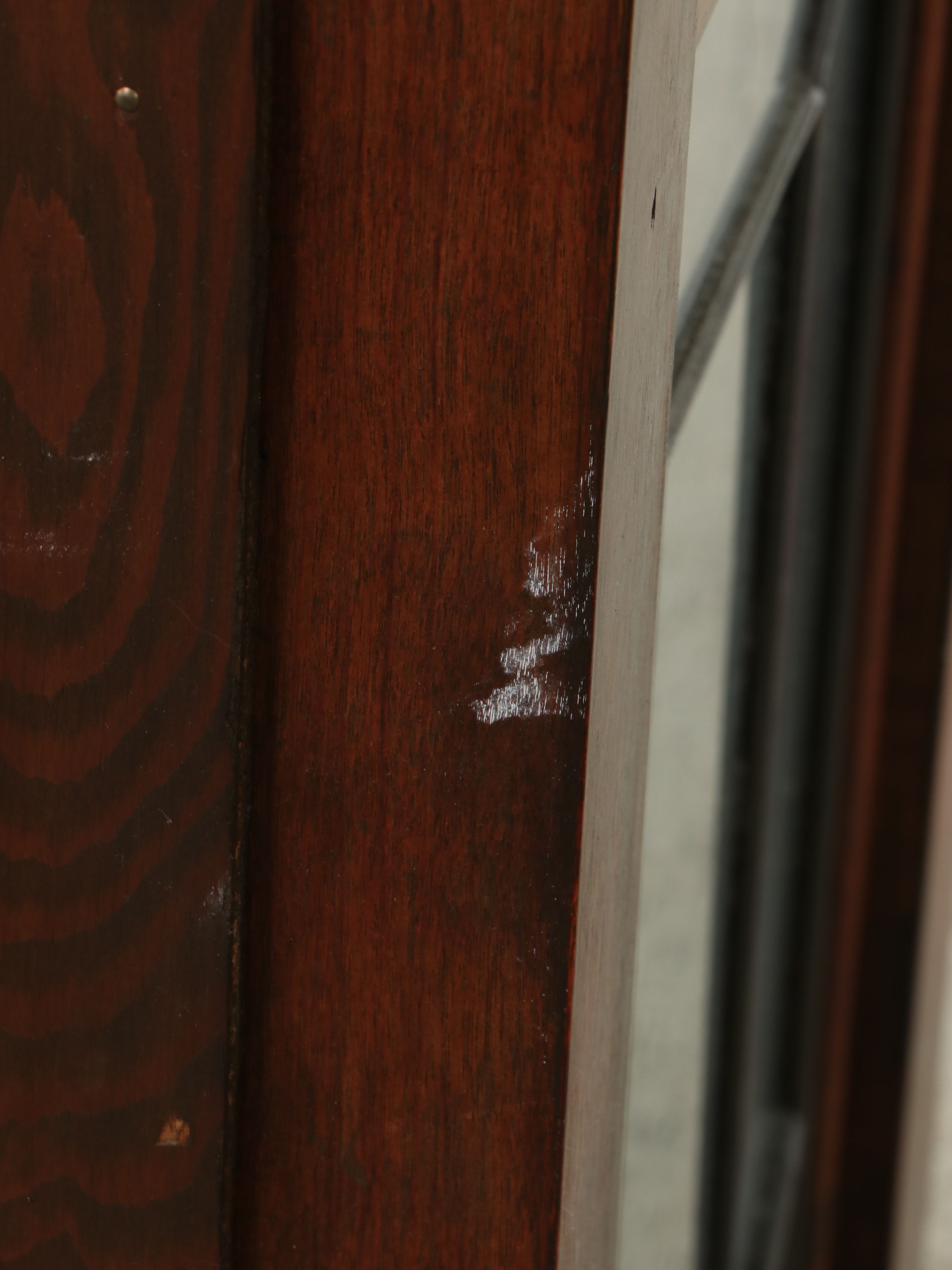 Shop of The Crafters Panel Glass and Mahogany Grandfather Clock