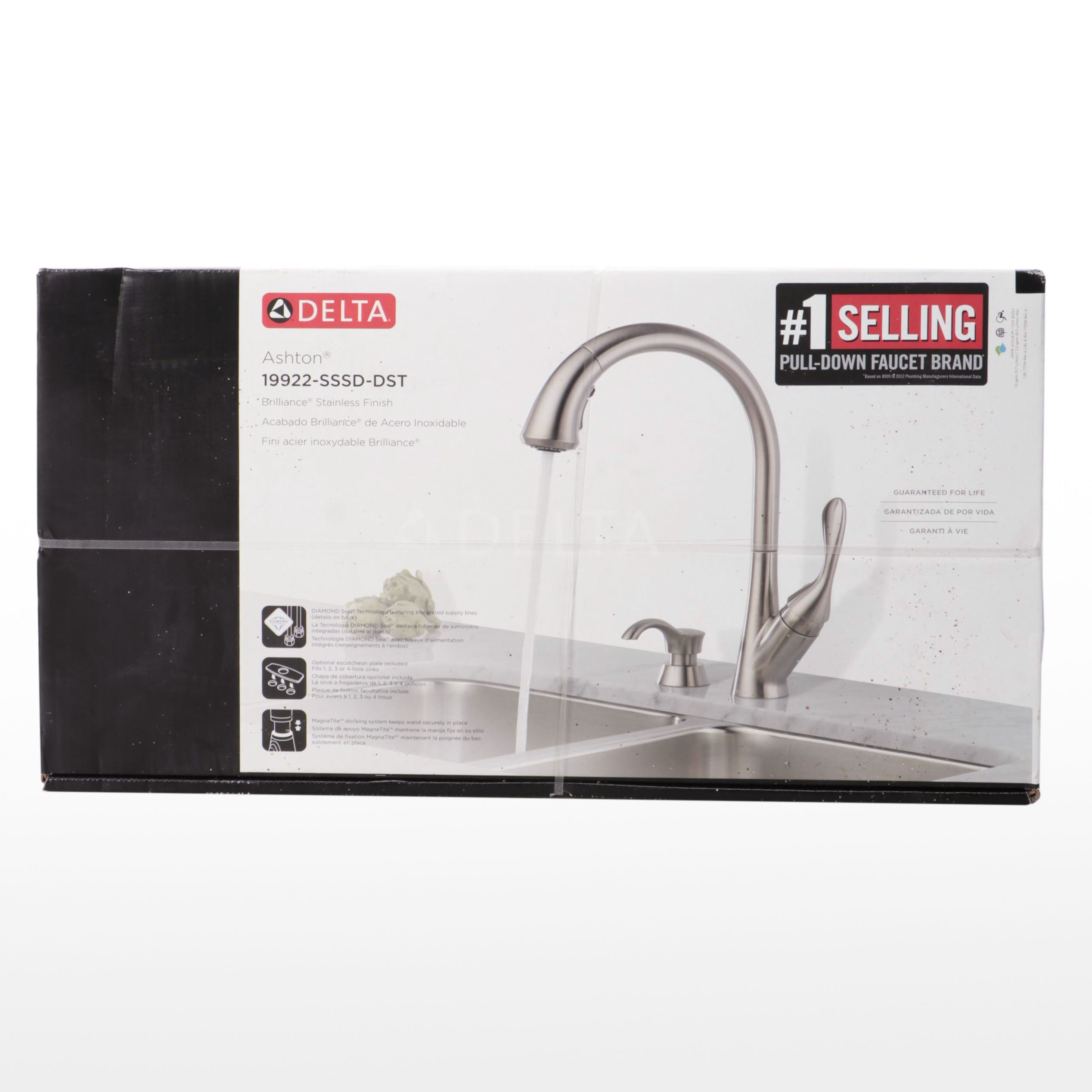 Delta "Ashton" Brilliance Stainless Steel Finish Kitchen Faucet