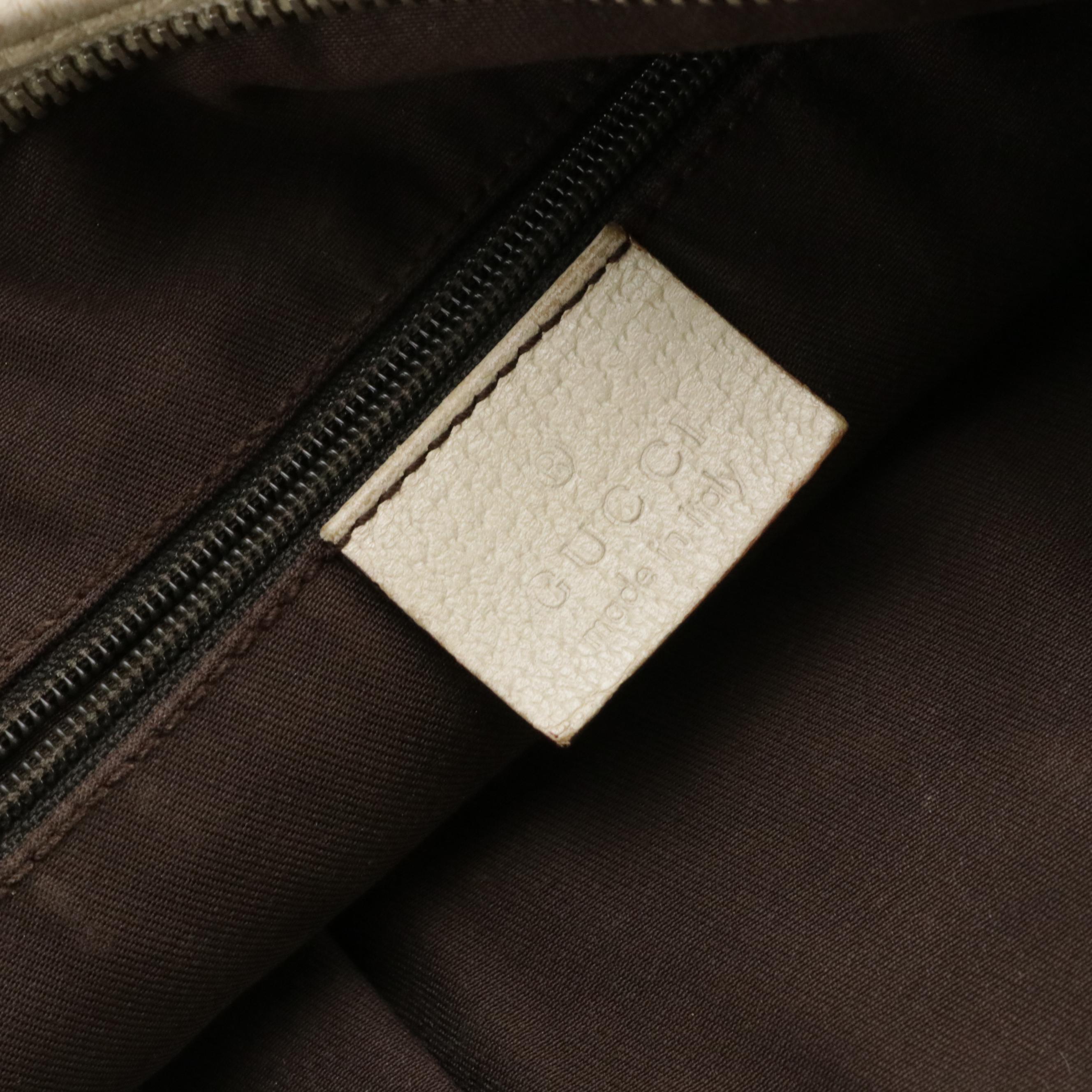 Gucci Abbey D Ring Crossbody Bag in Monogram Canvas and Leather