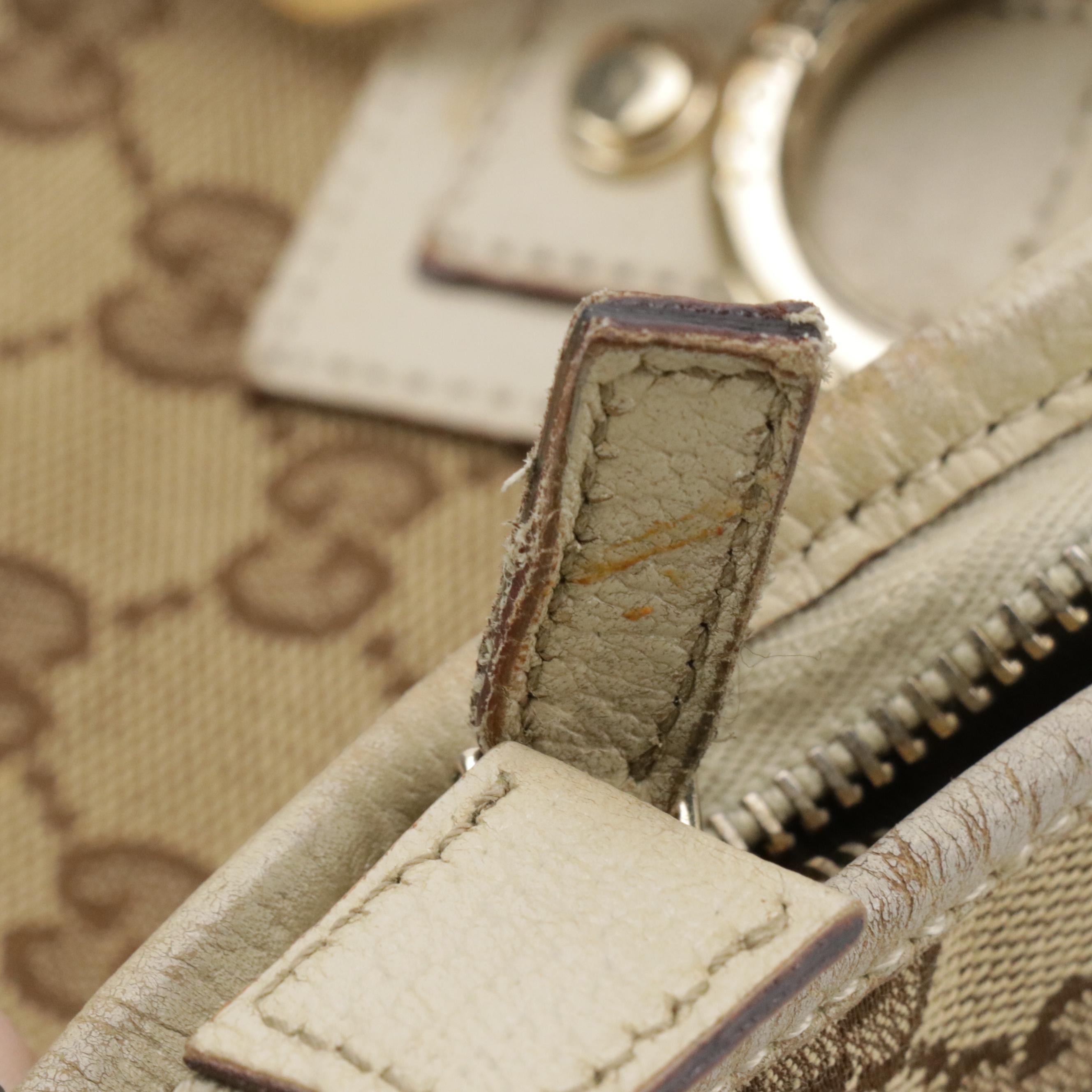 Gucci Abbey D Ring Crossbody Bag in Monogram Canvas and Leather