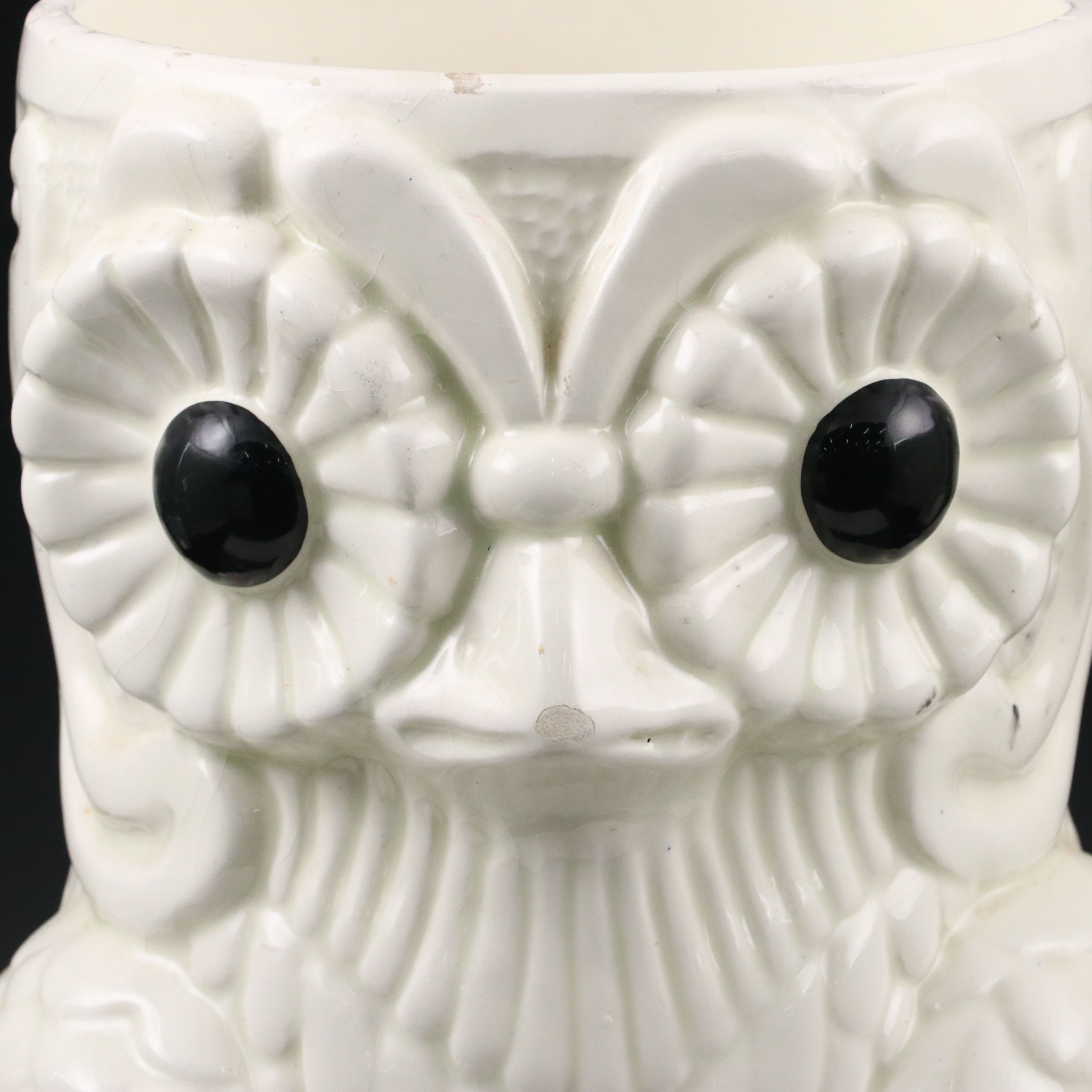 Spanish Majolica Owl Umbrella Stand