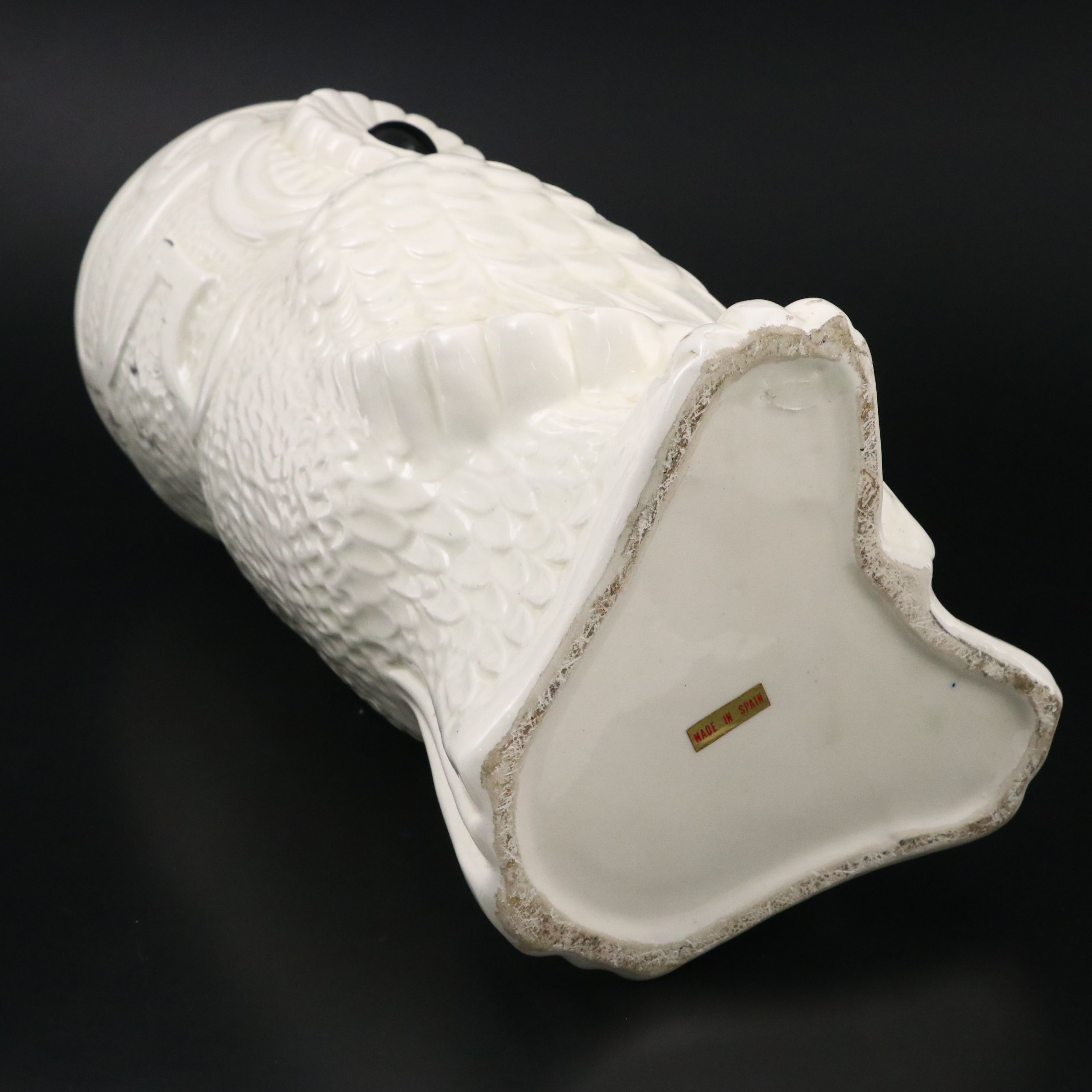 Spanish Majolica Owl Umbrella Stand