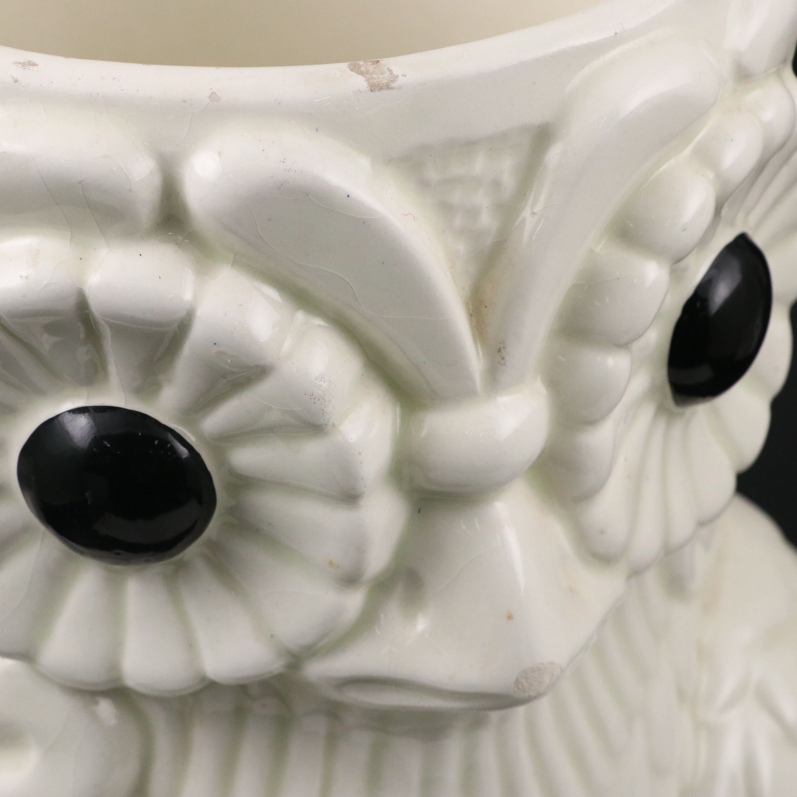 Spanish Majolica Owl Umbrella Stand