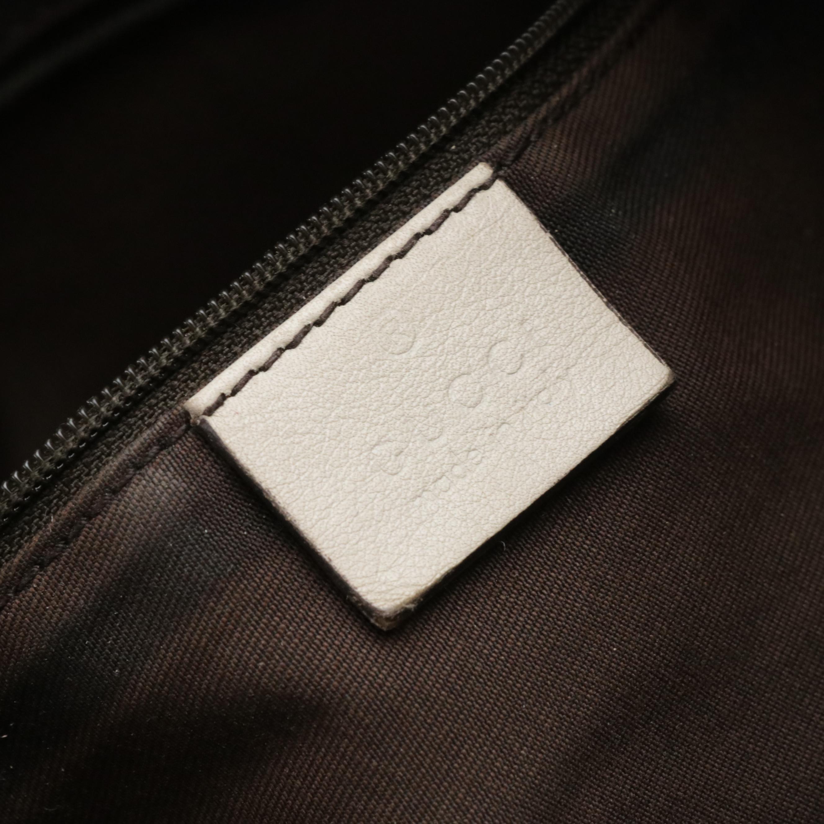 Gucci Sukey Hobo Shoulder Bag in Brown GG Canvas and Leather Trim