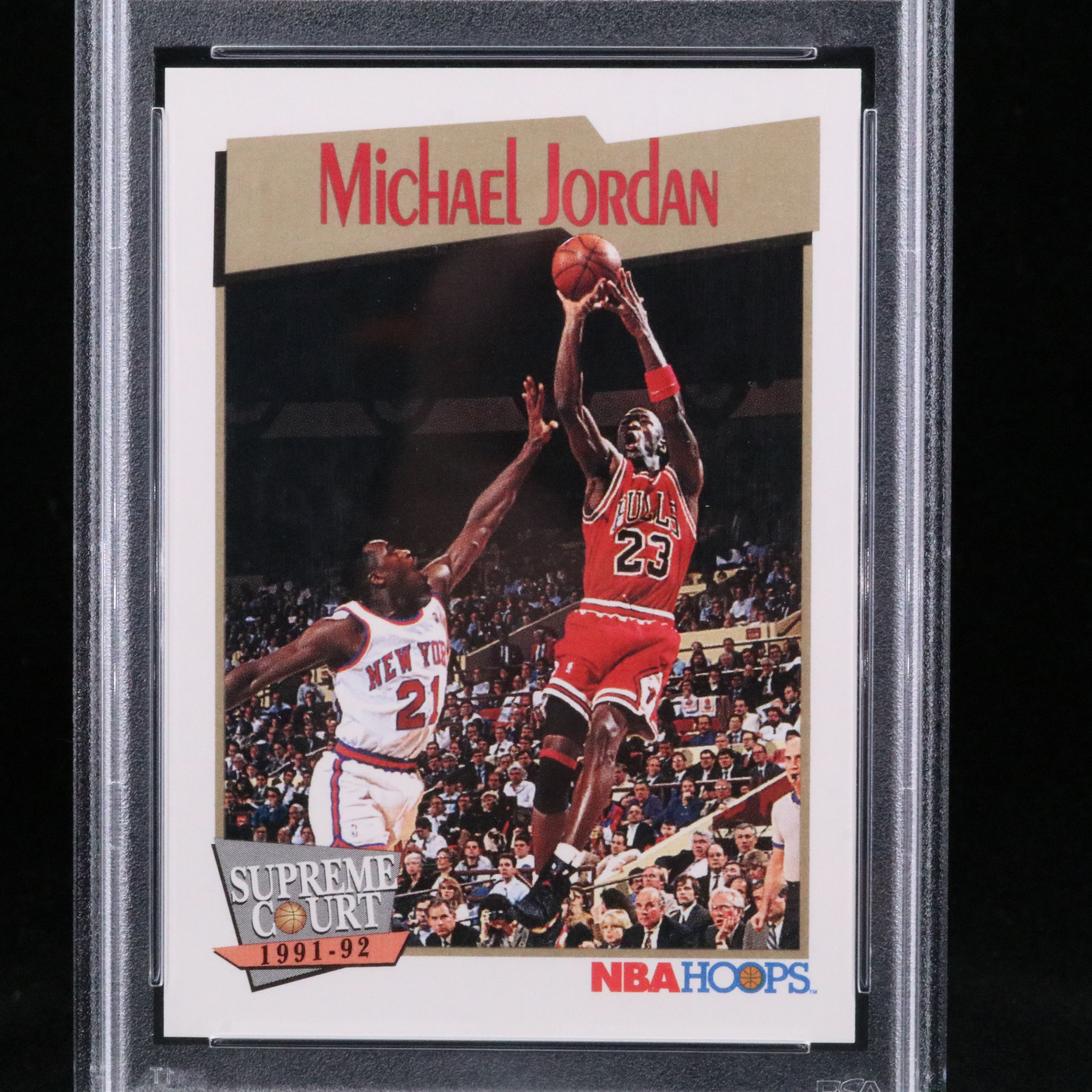 1991 NBA Hoops Michael Jordan Chicago Bulls Basketball Card Graded PSA 9