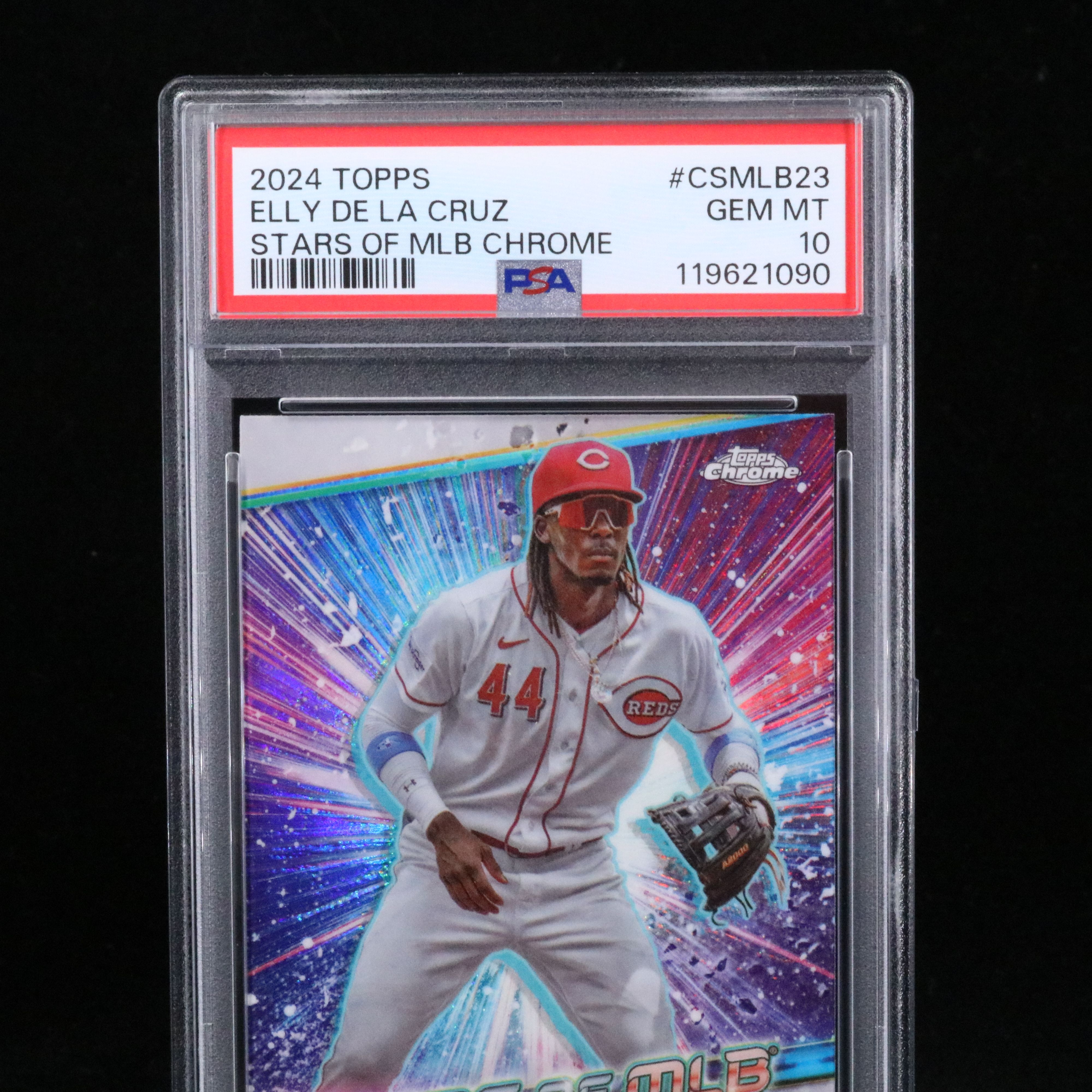 2024 Topps Chrome Elly De La Cruz Stars Of MLB Rookie Card Graded PSA 10
