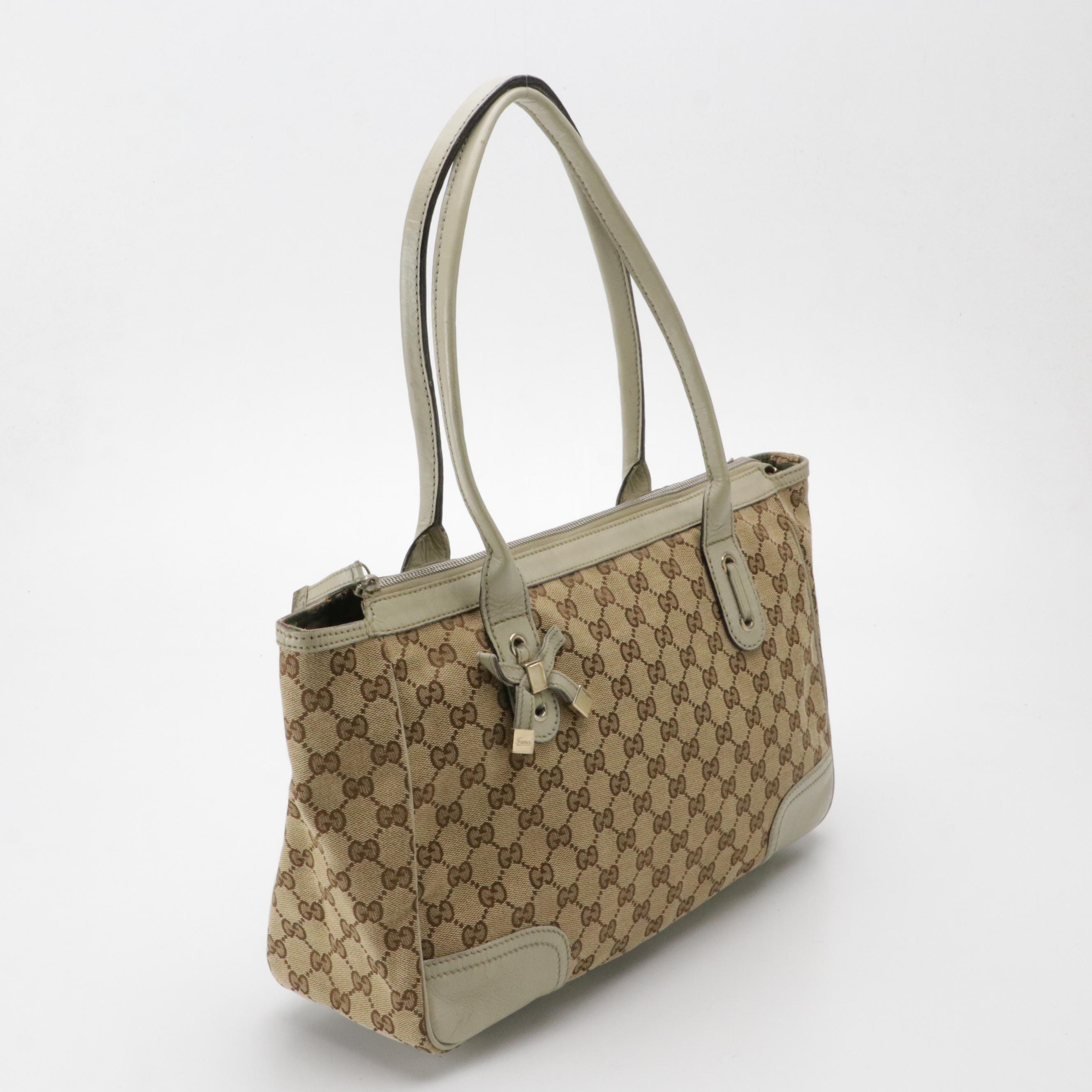 Gucci Princy Tote in GG Canvas and Leather