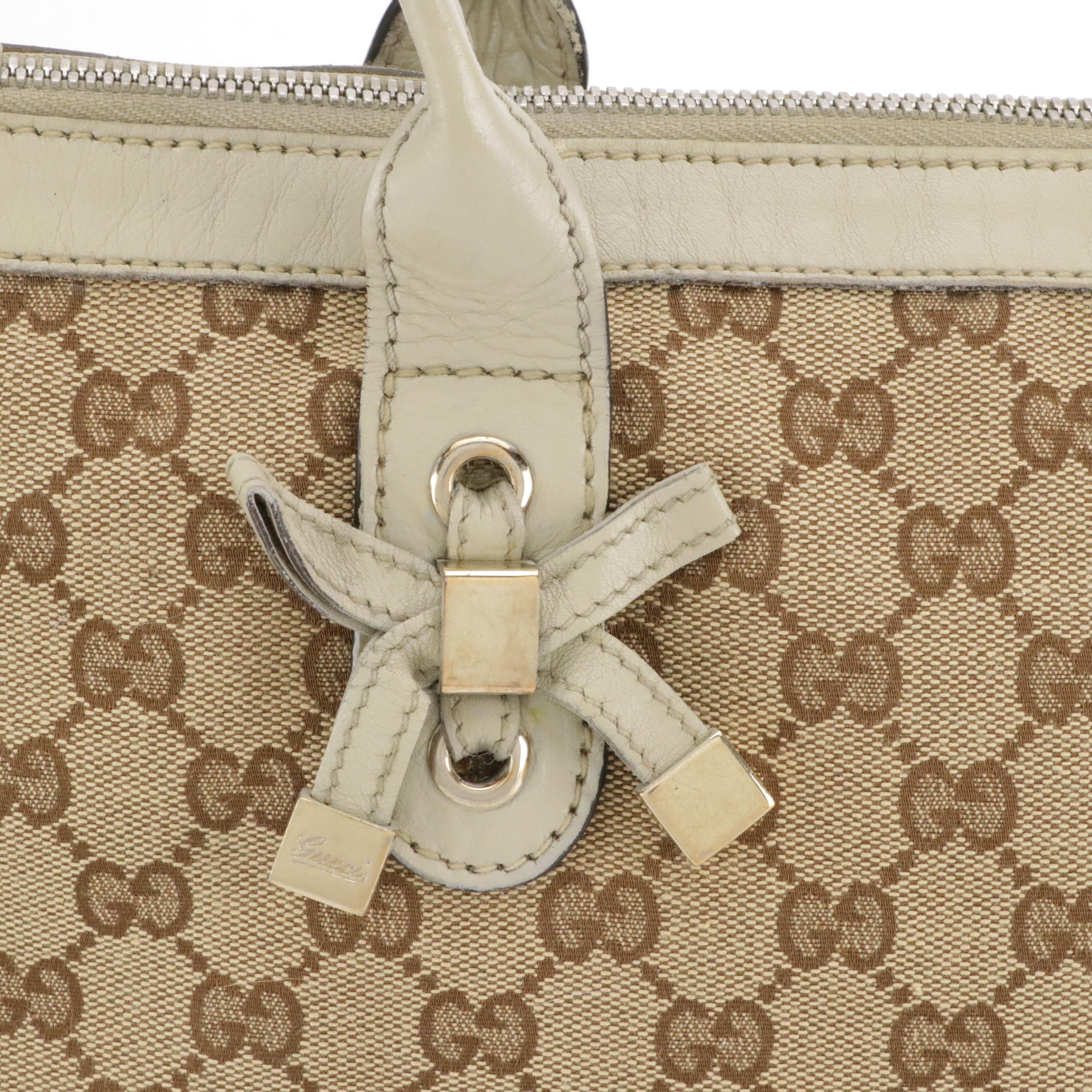 Gucci Princy Tote in GG Canvas and Leather