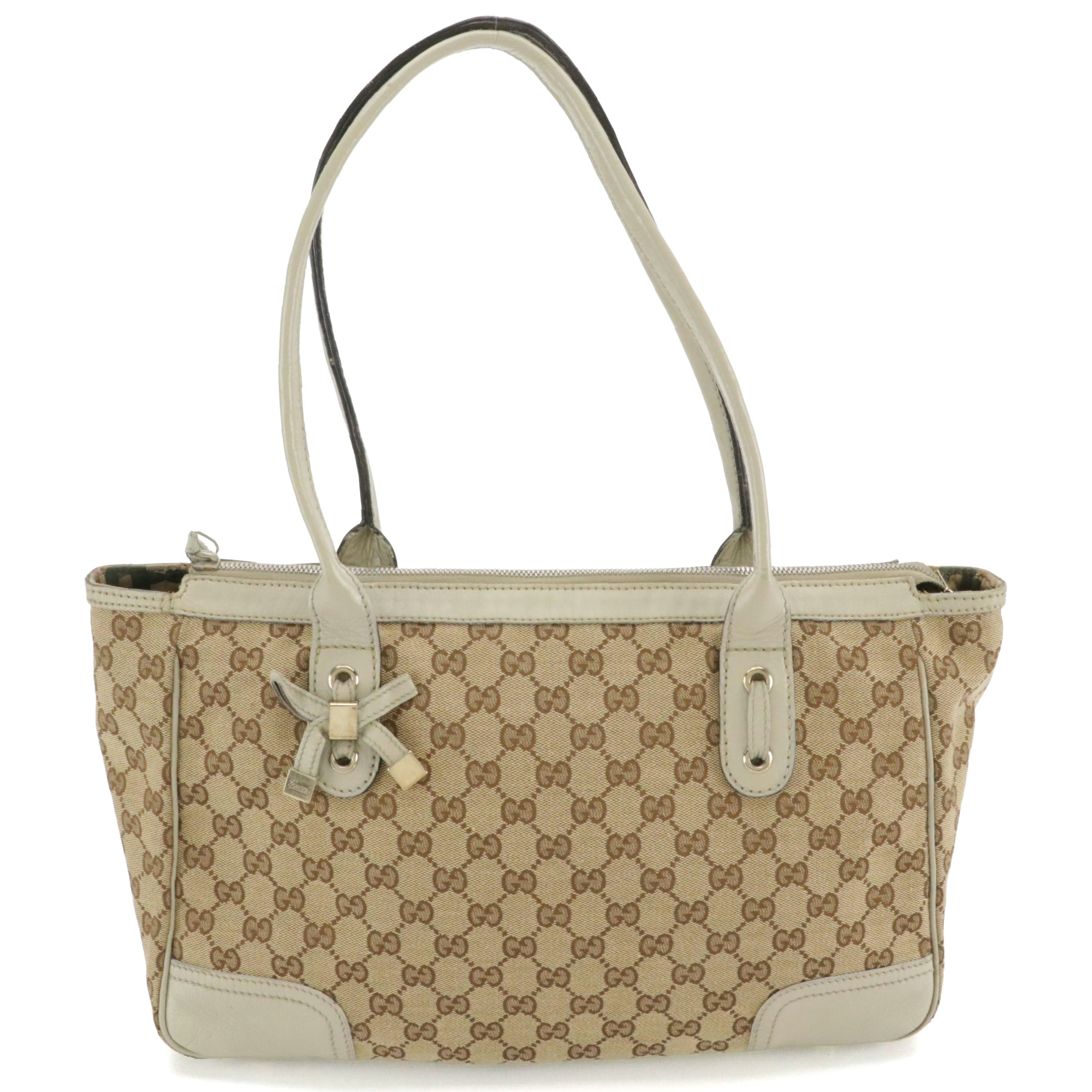 Gucci Princy Tote in GG Canvas and Leather