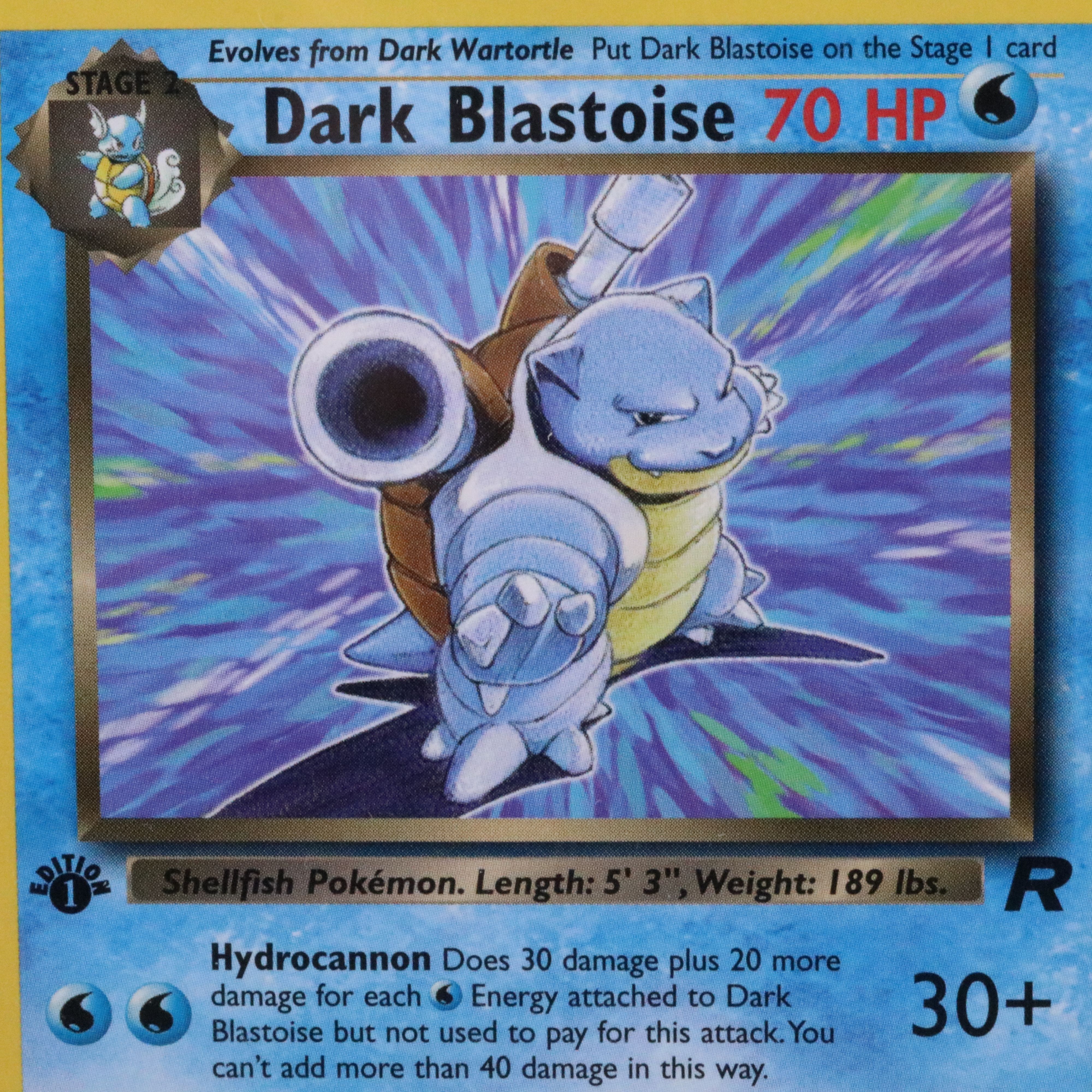 Team Rocket Dark Blastoise 1st Edition Pokémon Card Graded CGC 9