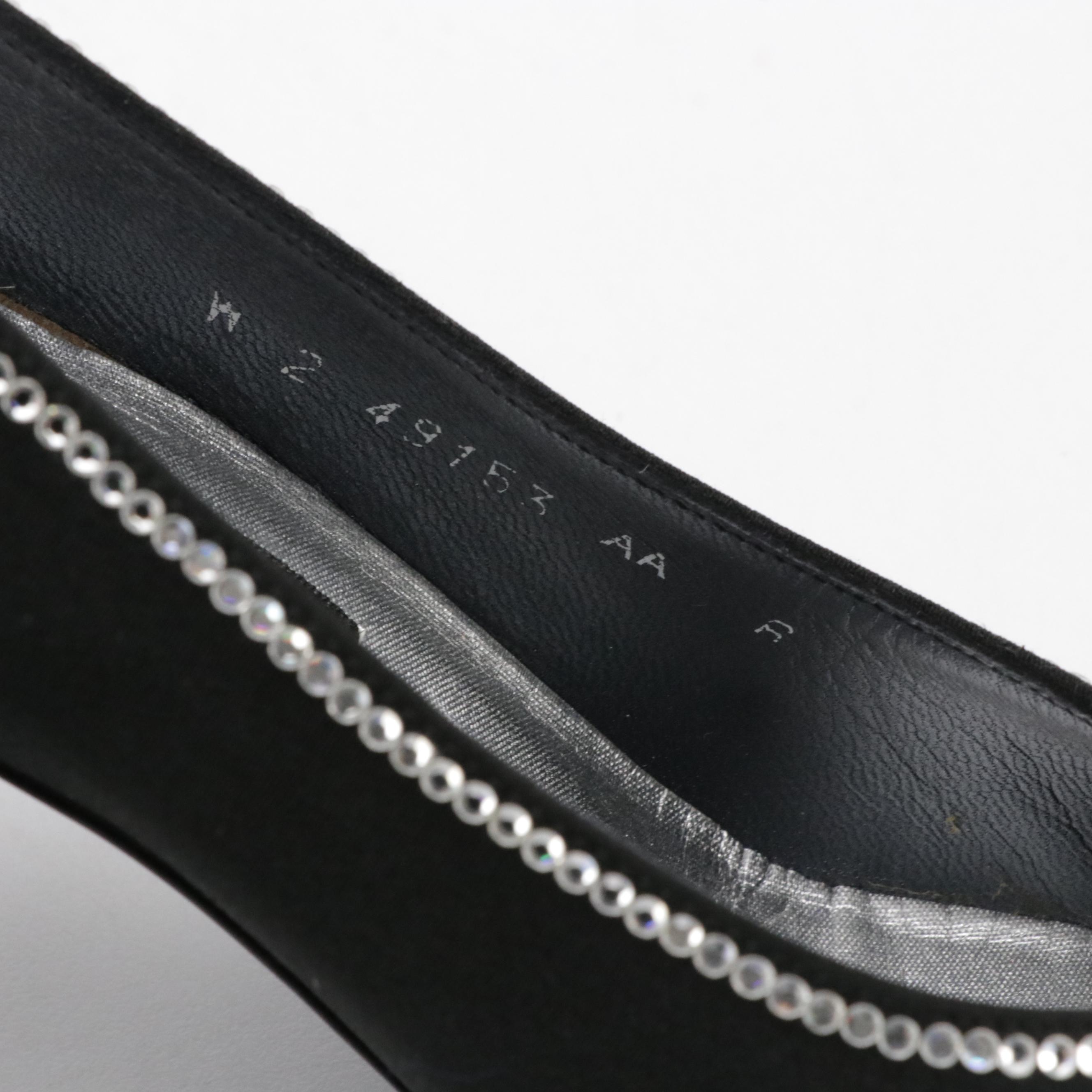 Stuart Weitzman Vintage Rhinestone Embellished Pointed-Toe Pumps in Box