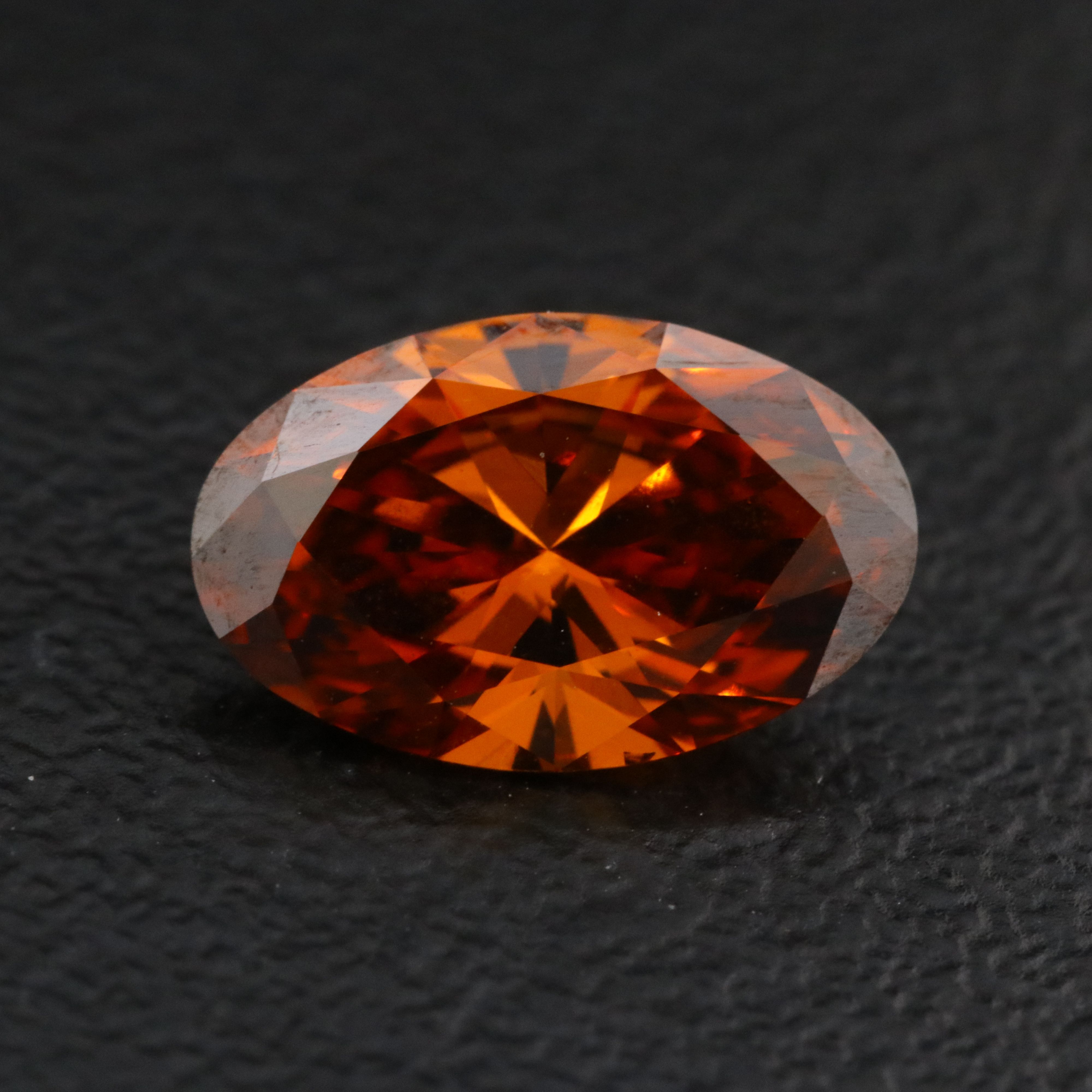 Loose 1.48 CT Lab Grown Fancy Orange Diamond with IGI Report