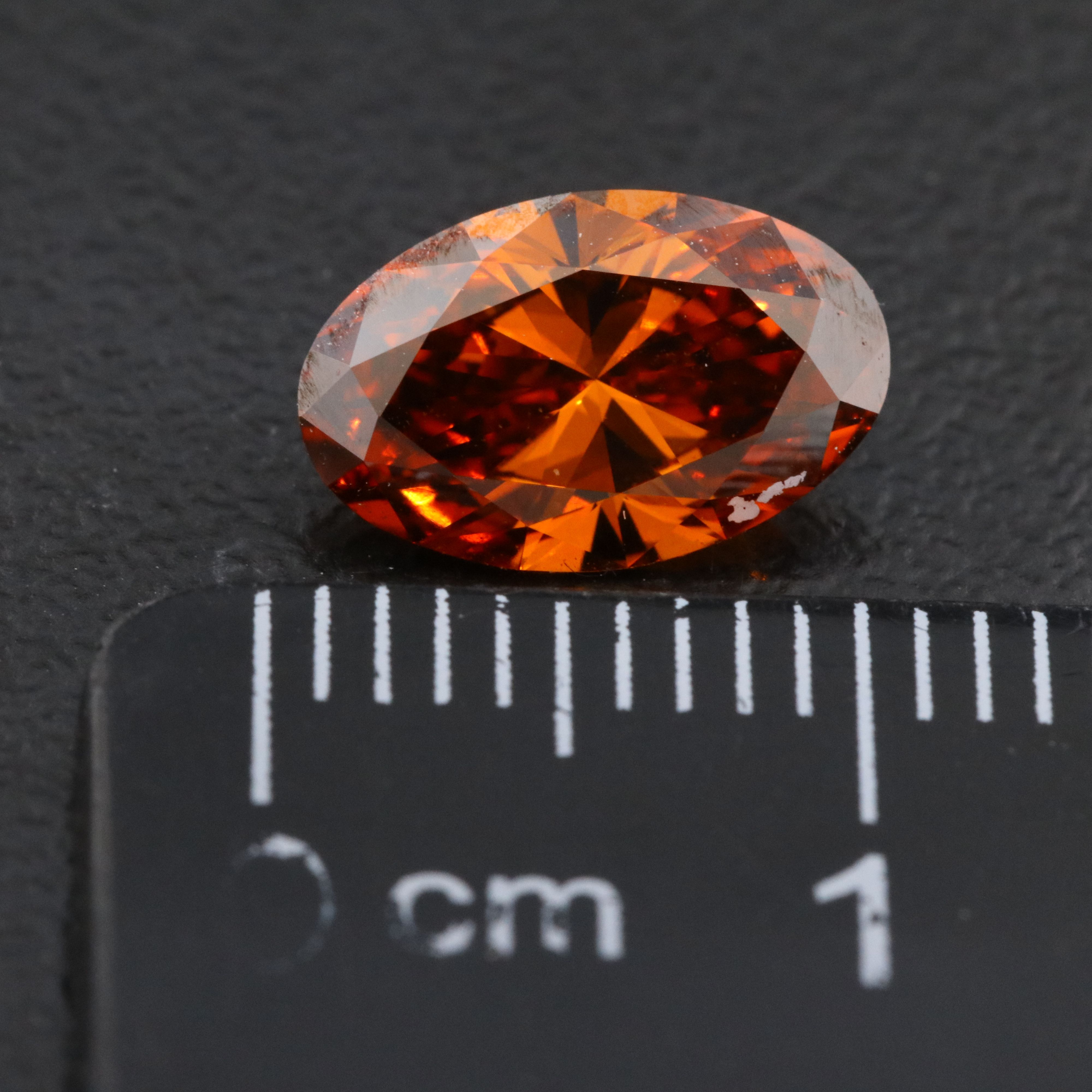 Loose 1.48 CT Lab Grown Fancy Orange Diamond with IGI Report