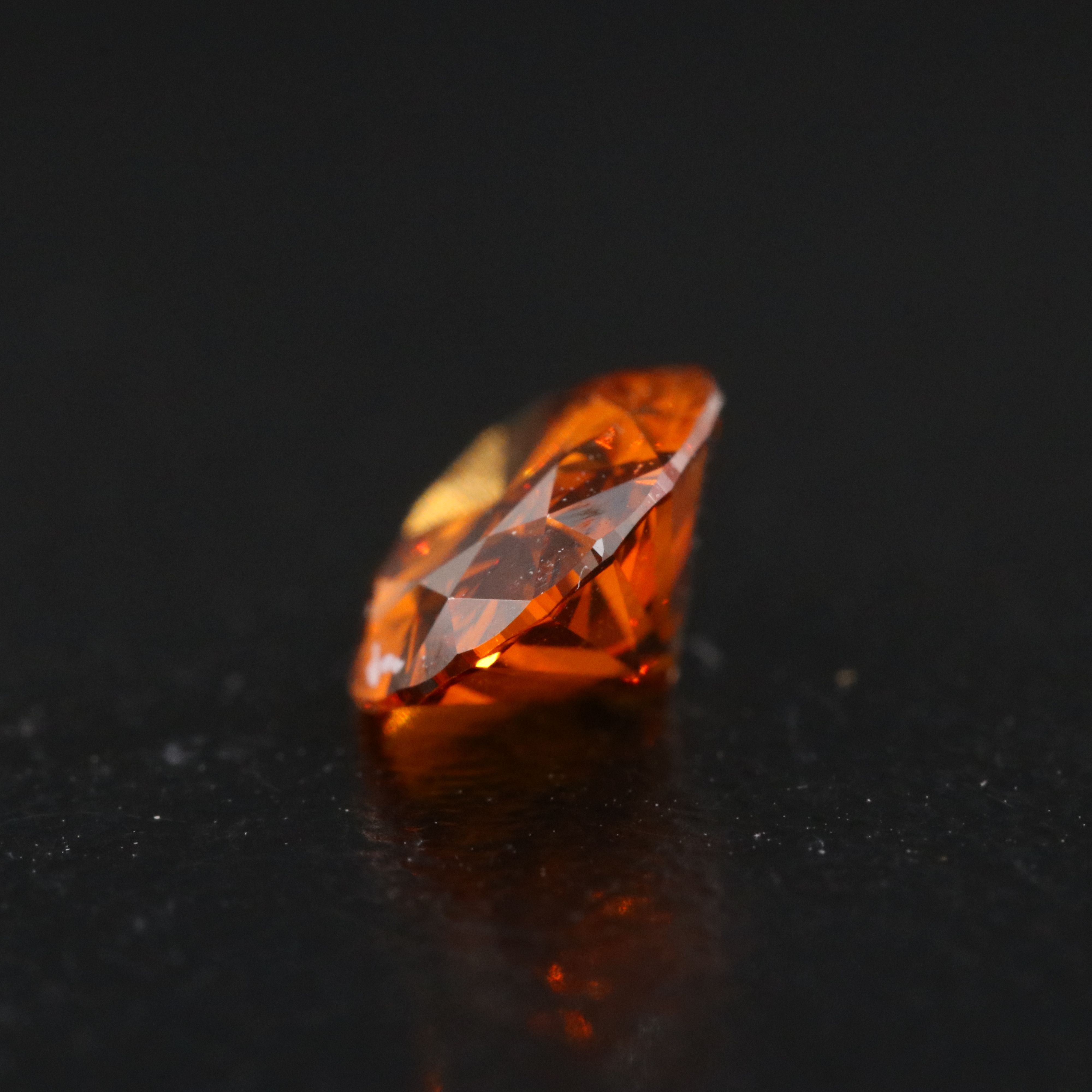 Loose 1.48 CT Lab Grown Fancy Orange Diamond with IGI Report