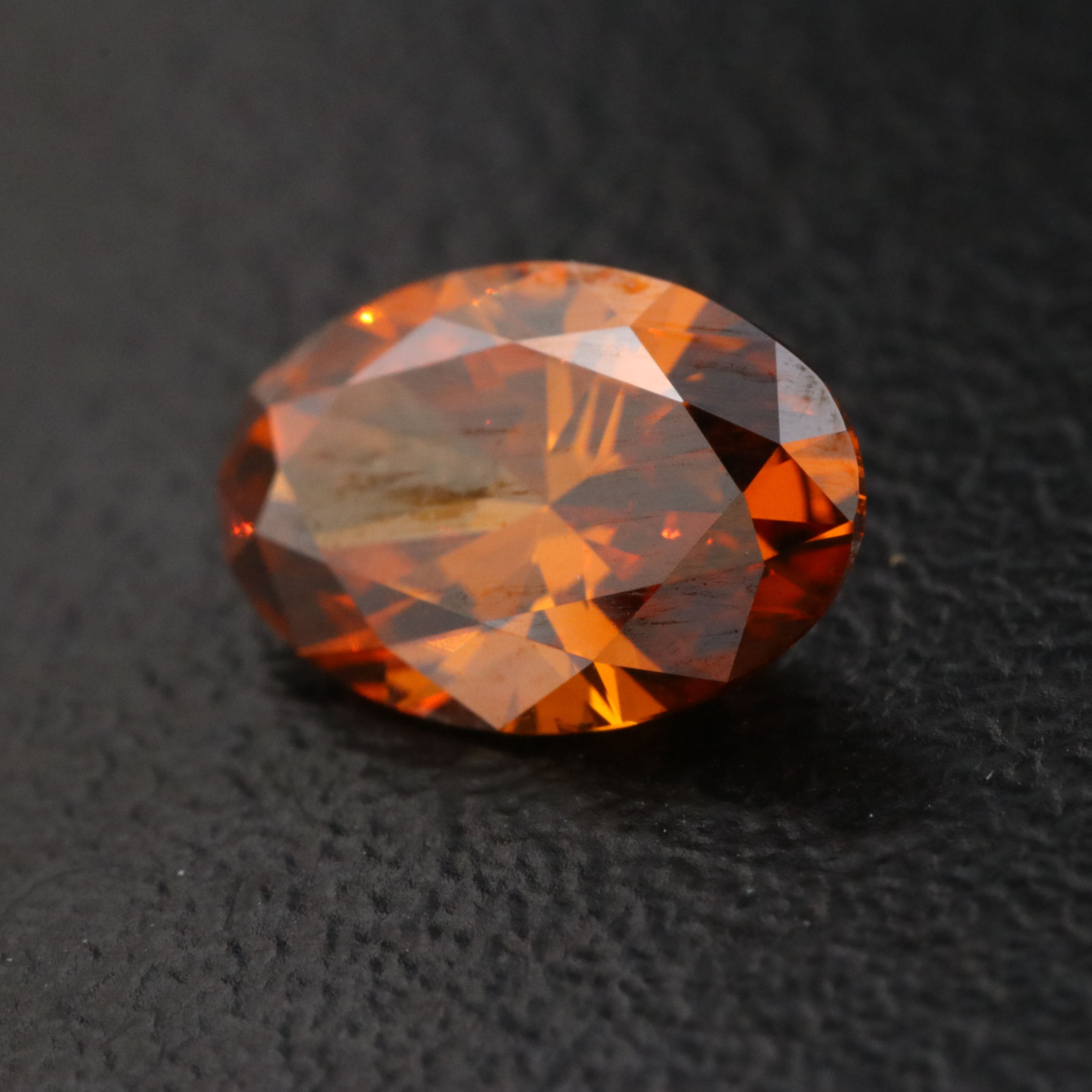 Loose 1.48 CT Lab Grown Fancy Orange Diamond with IGI Report