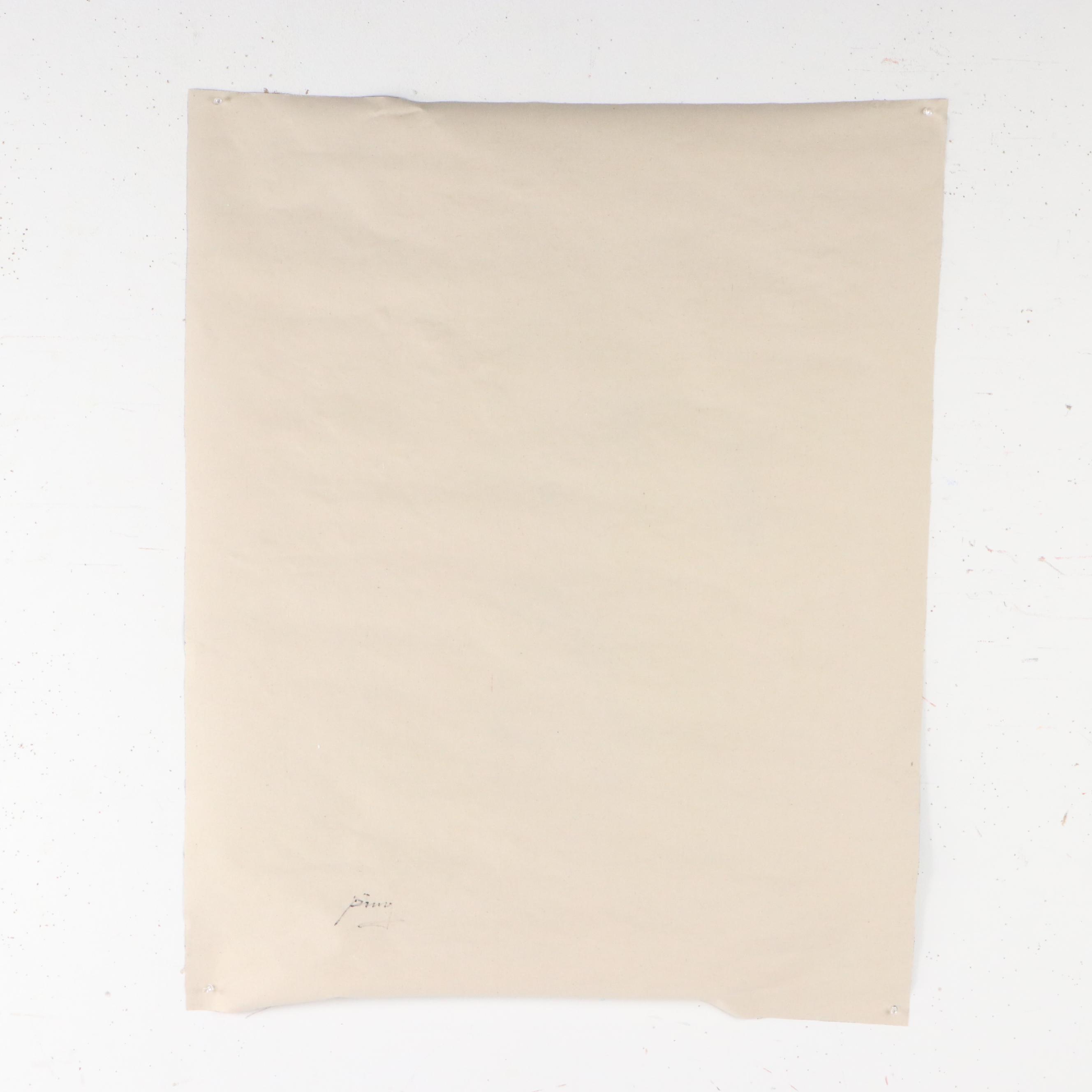 Impasto Painting of Woodland Landscape, 21st Century