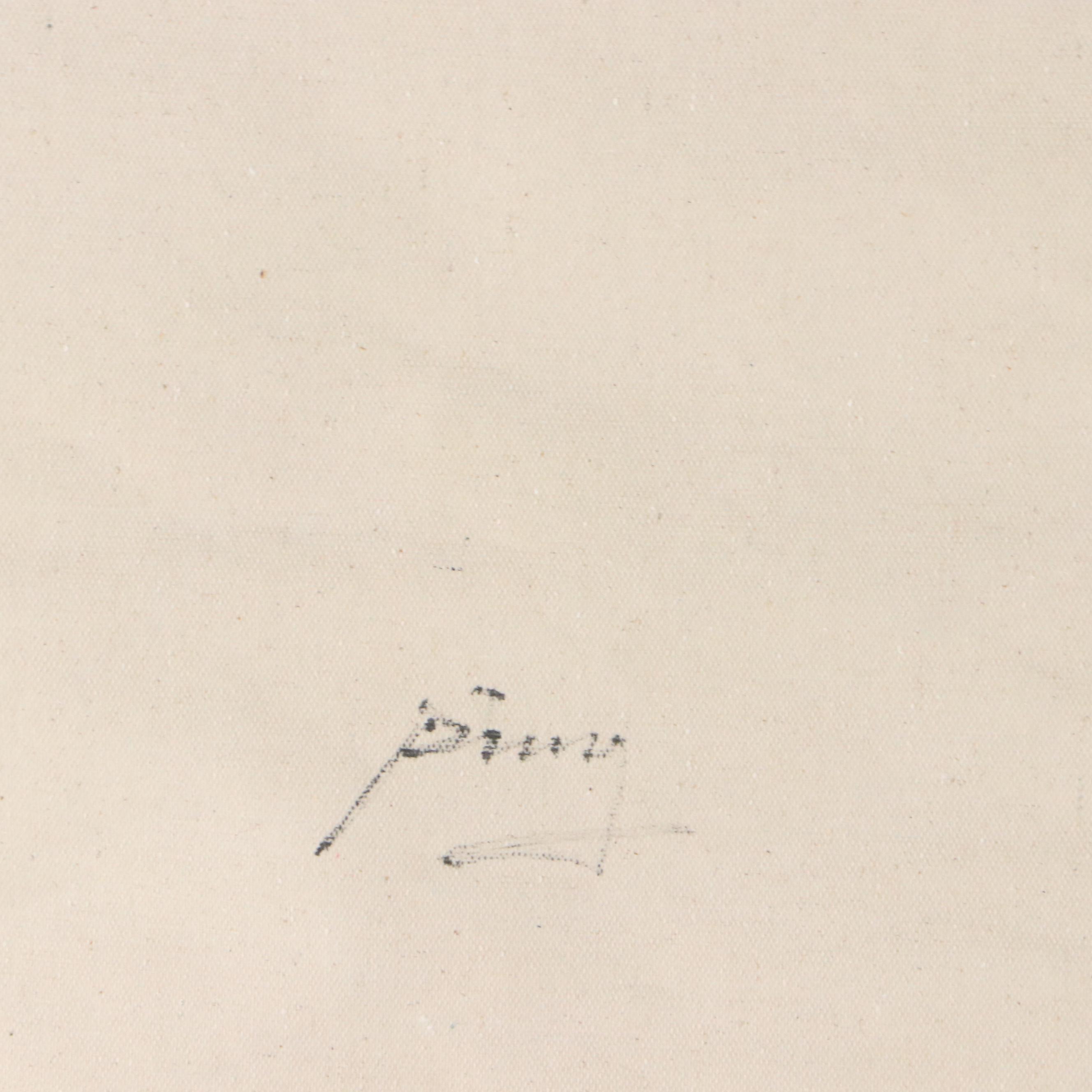 Impasto Painting of Woodland Landscape, 21st Century