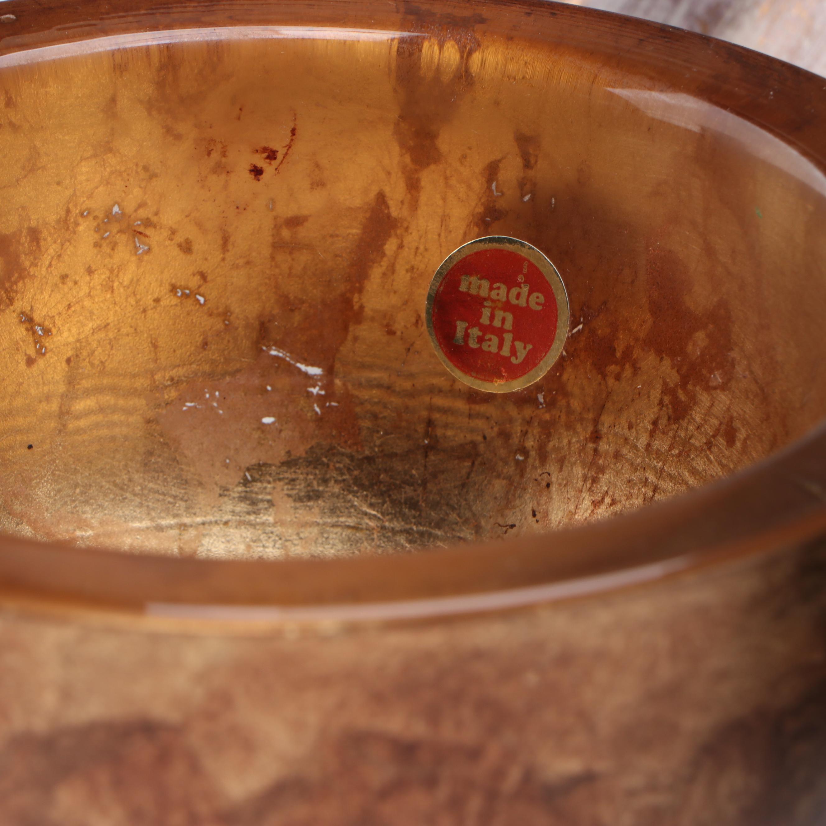 Gilt Ceramic Figural Vase with Glass Accent Vases