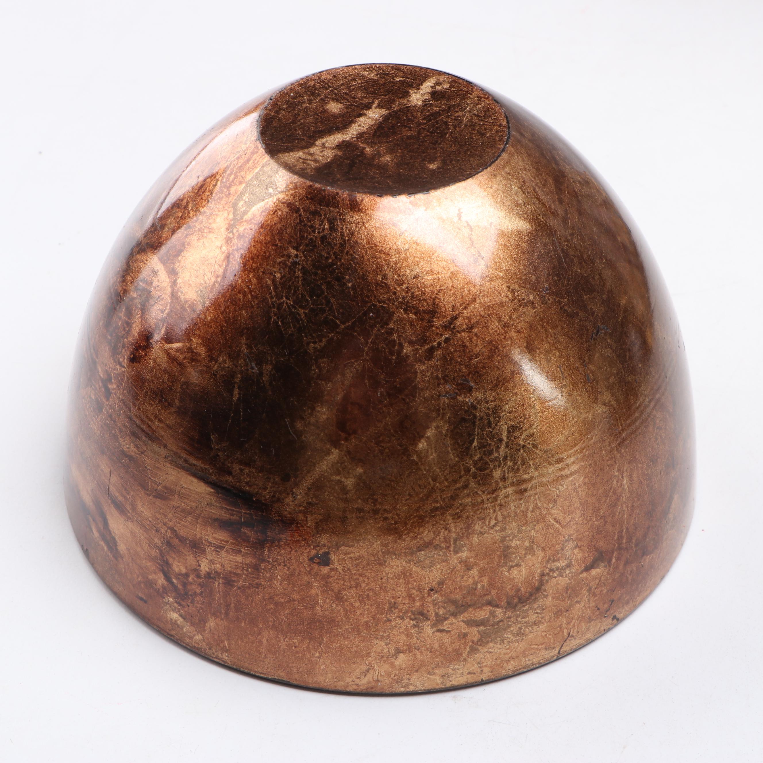 Gilt Ceramic Figural Vase with Glass Accent Vases