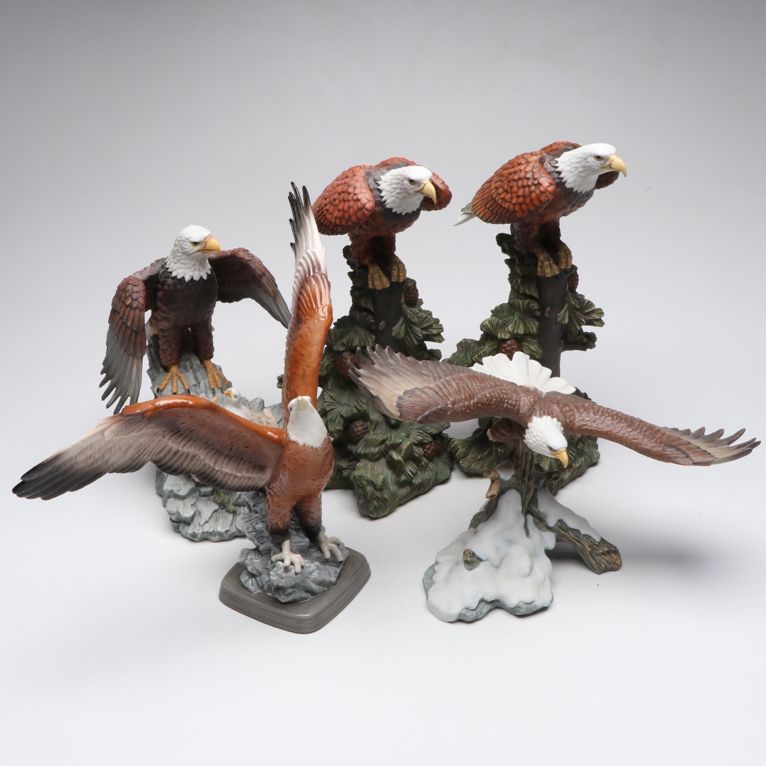 Crystal Cathedral Ministries Eagles Club Ceramic Eagle Figurines