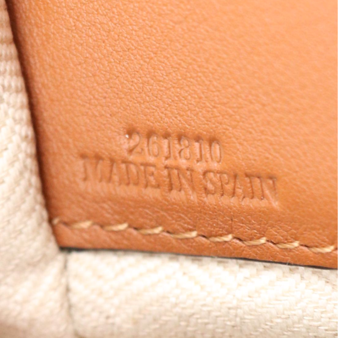 Loewe Hammock Satchel Bag in Brown Leather and Canvas