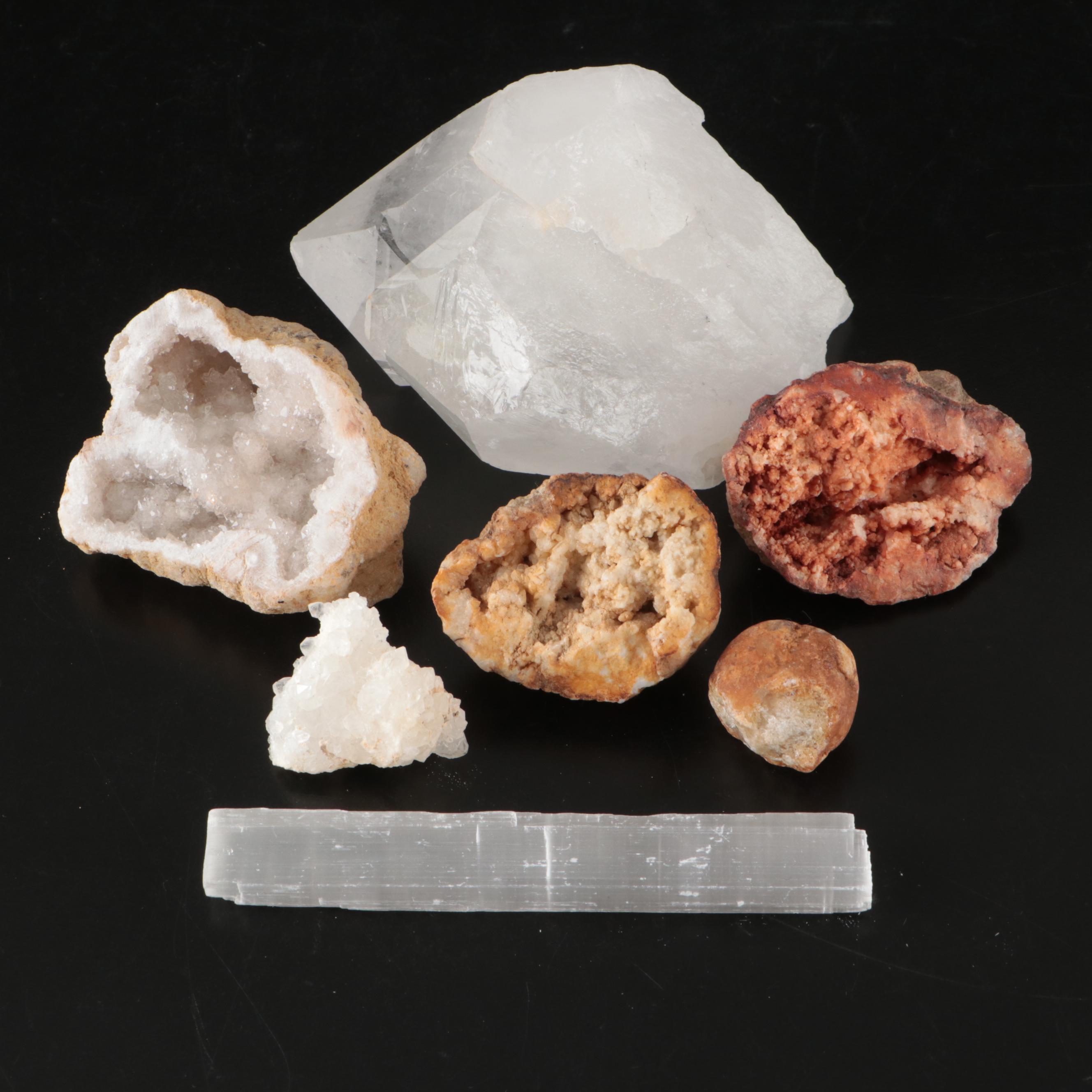 Quartz, Selenite and Geode Specimens