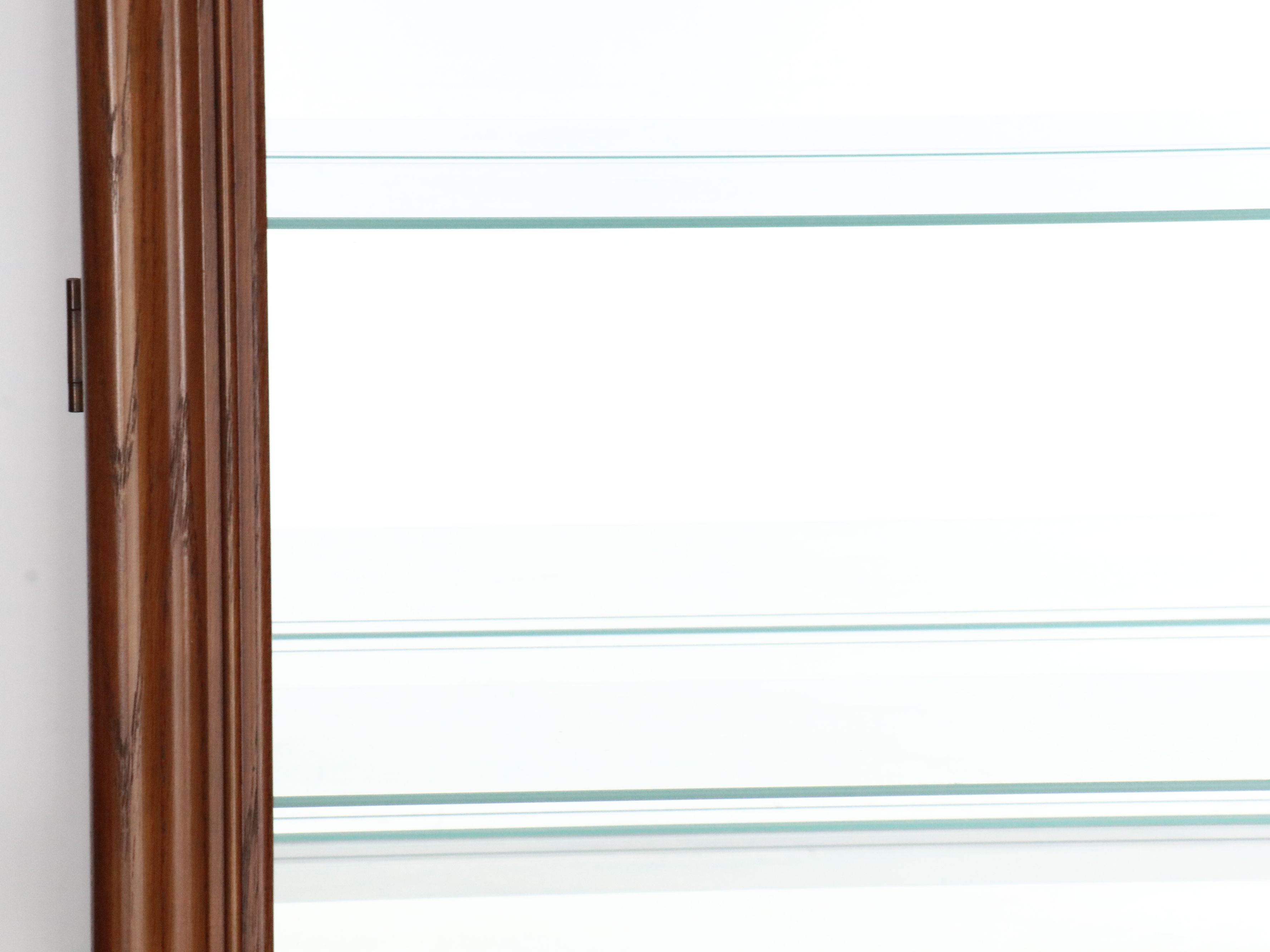 Victorian Style Oak Illuminated Display Cabinet