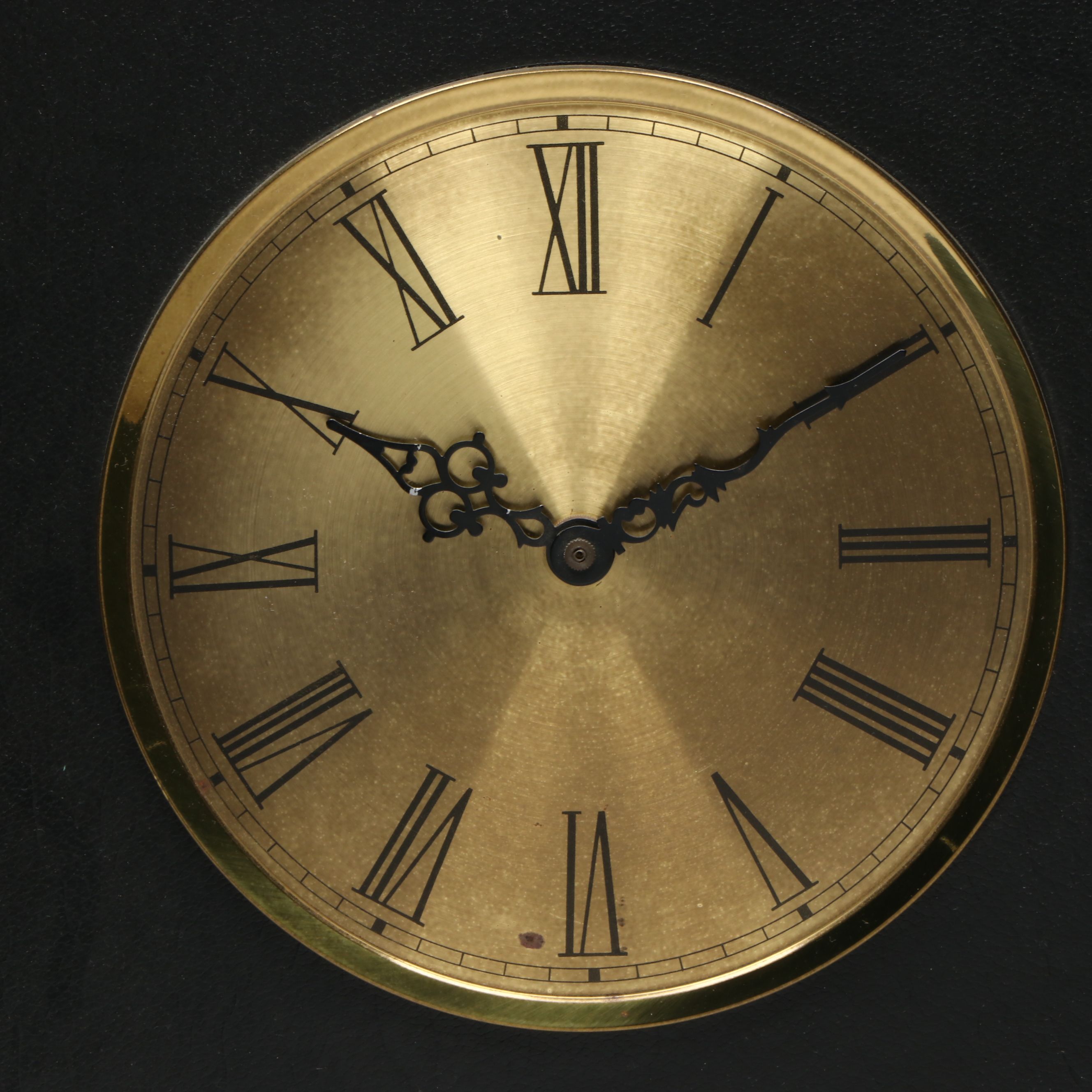 Elgin Wood Framed Gilt Leather Wall Clock