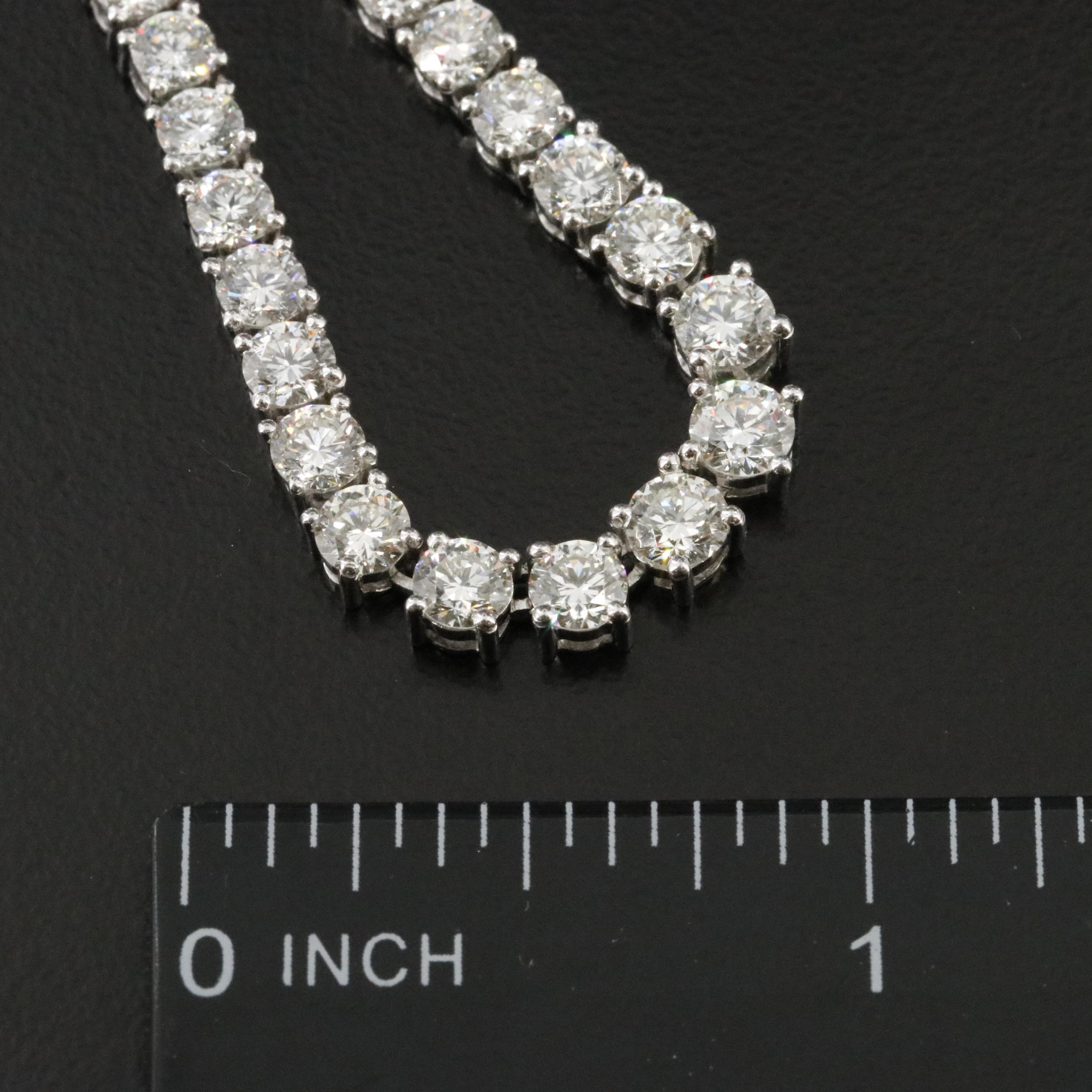 Platinum 11.88 CTW Riviera Necklace with GIA Report
