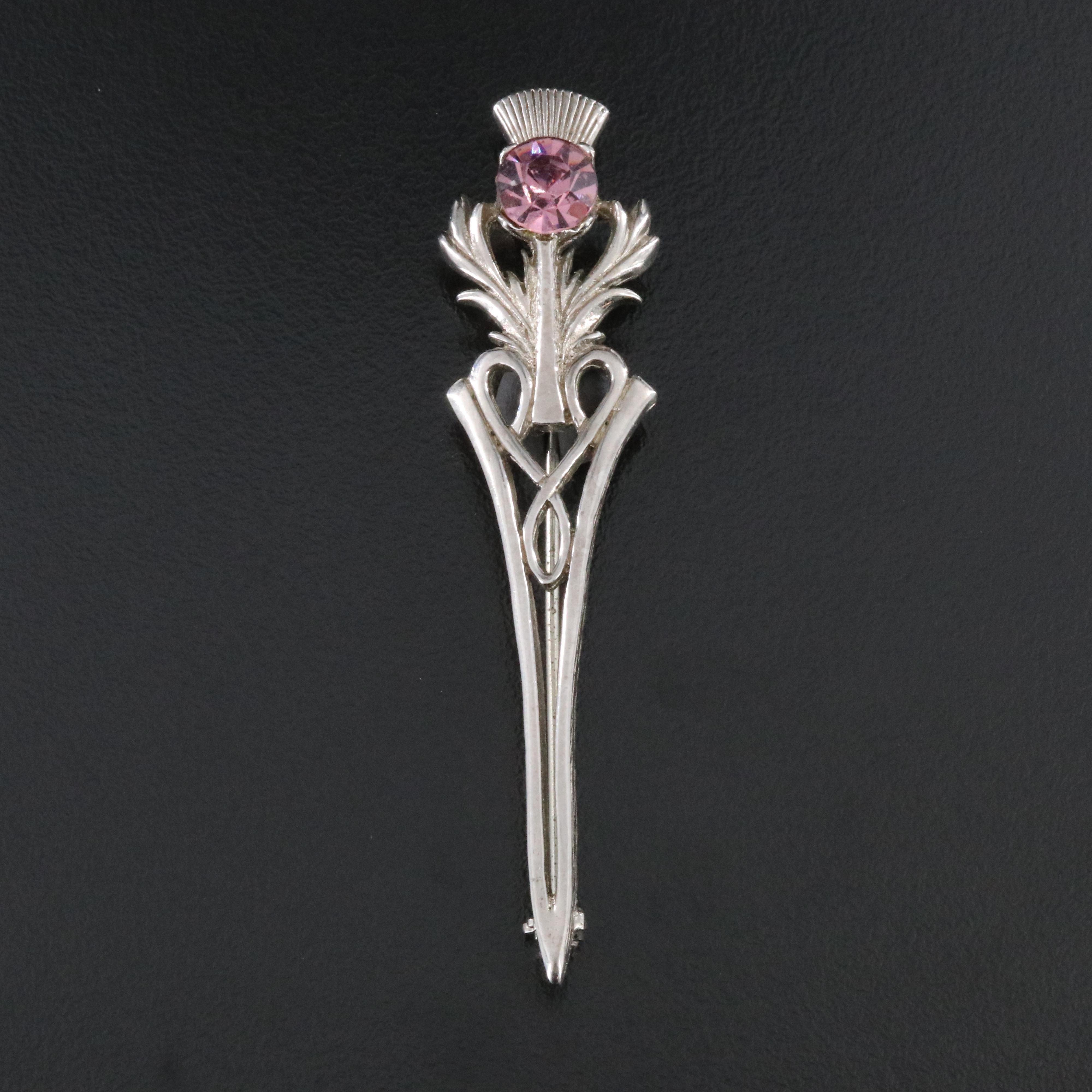 Rhinestone Scottish Thistle Pin