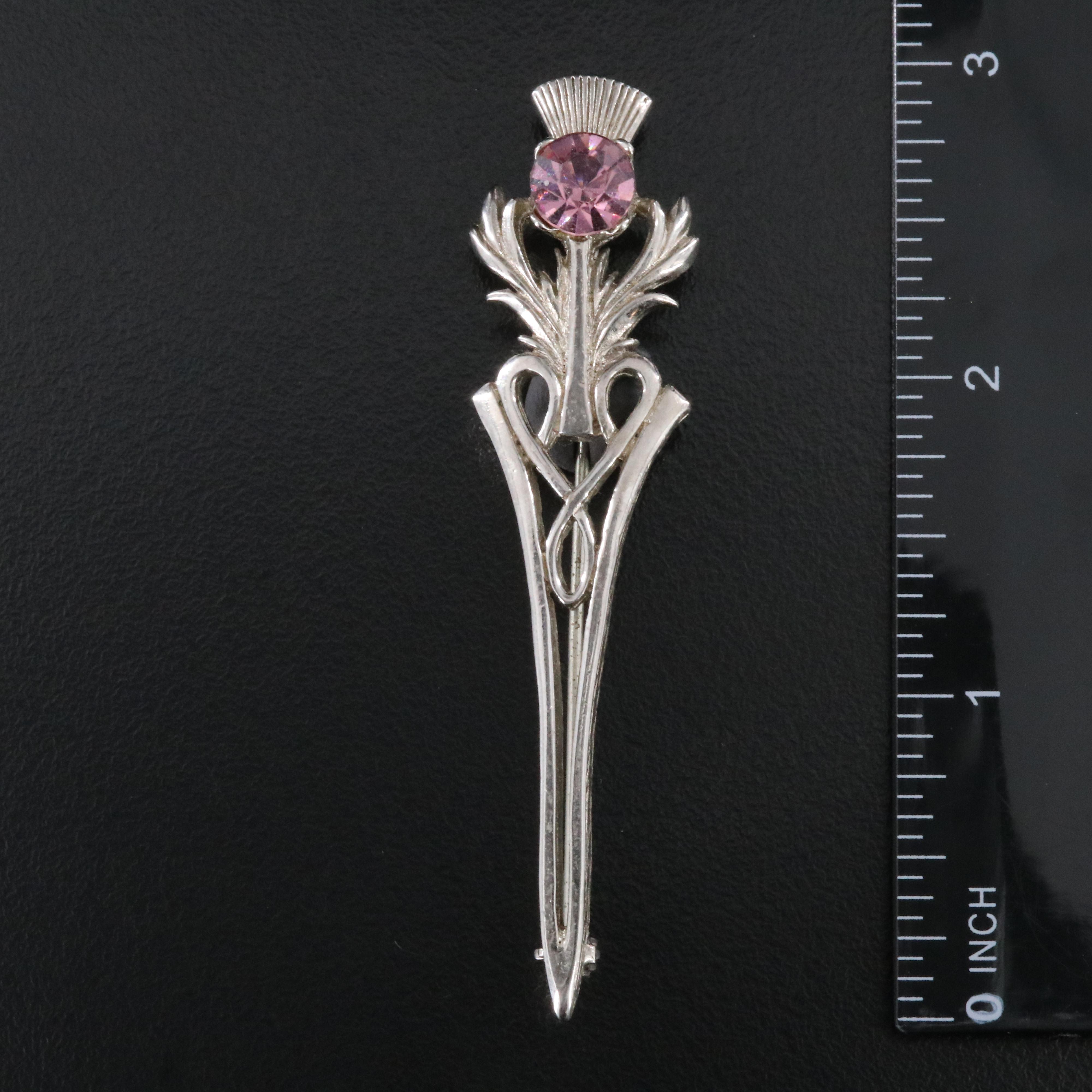 Rhinestone Scottish Thistle Pin